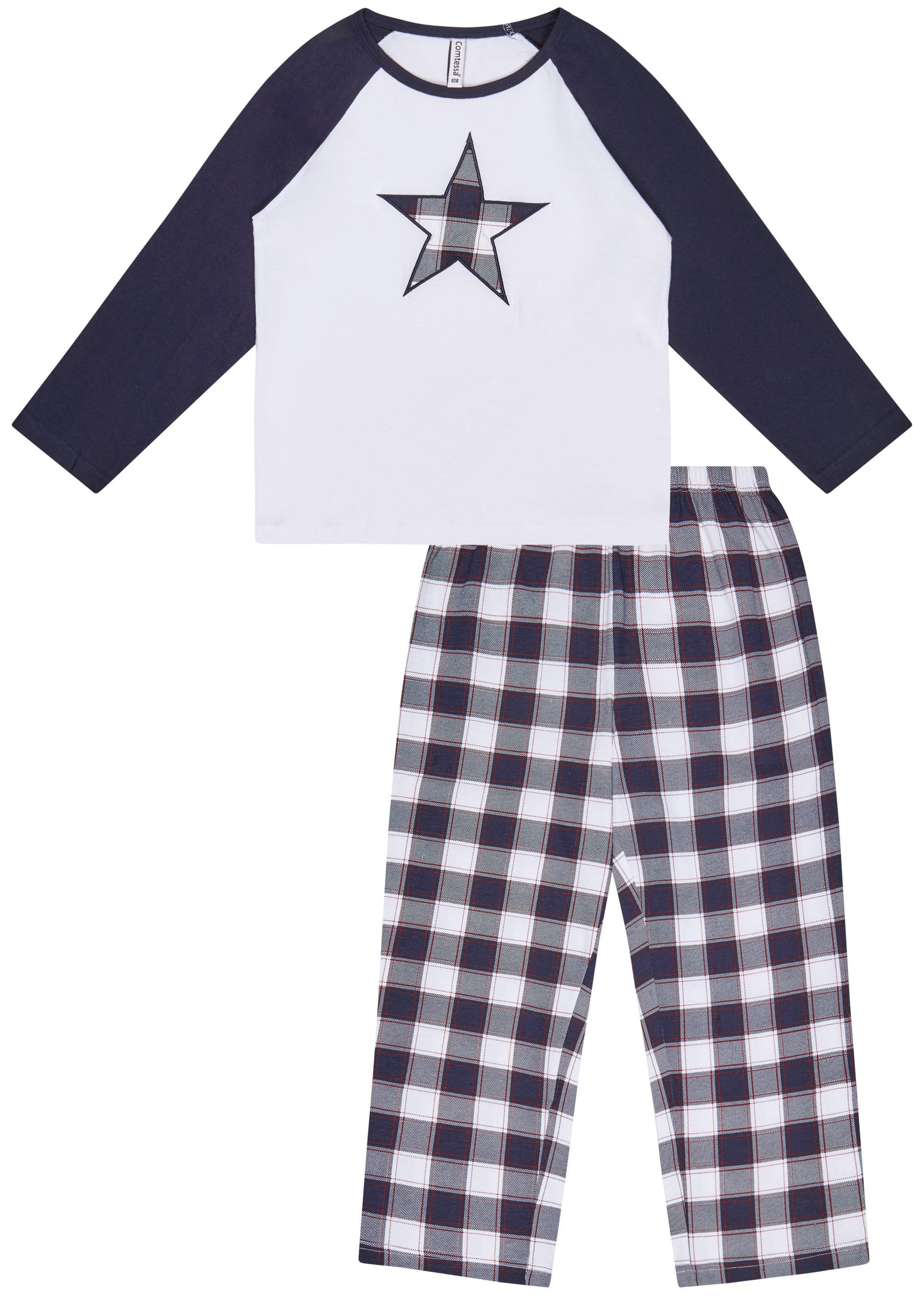 comtessa Schlafanzug Iceberg Buddies (Set, 2 tlg., 2-teilig) Mädchen Pyjama lang Langarm Baumwolle Winter