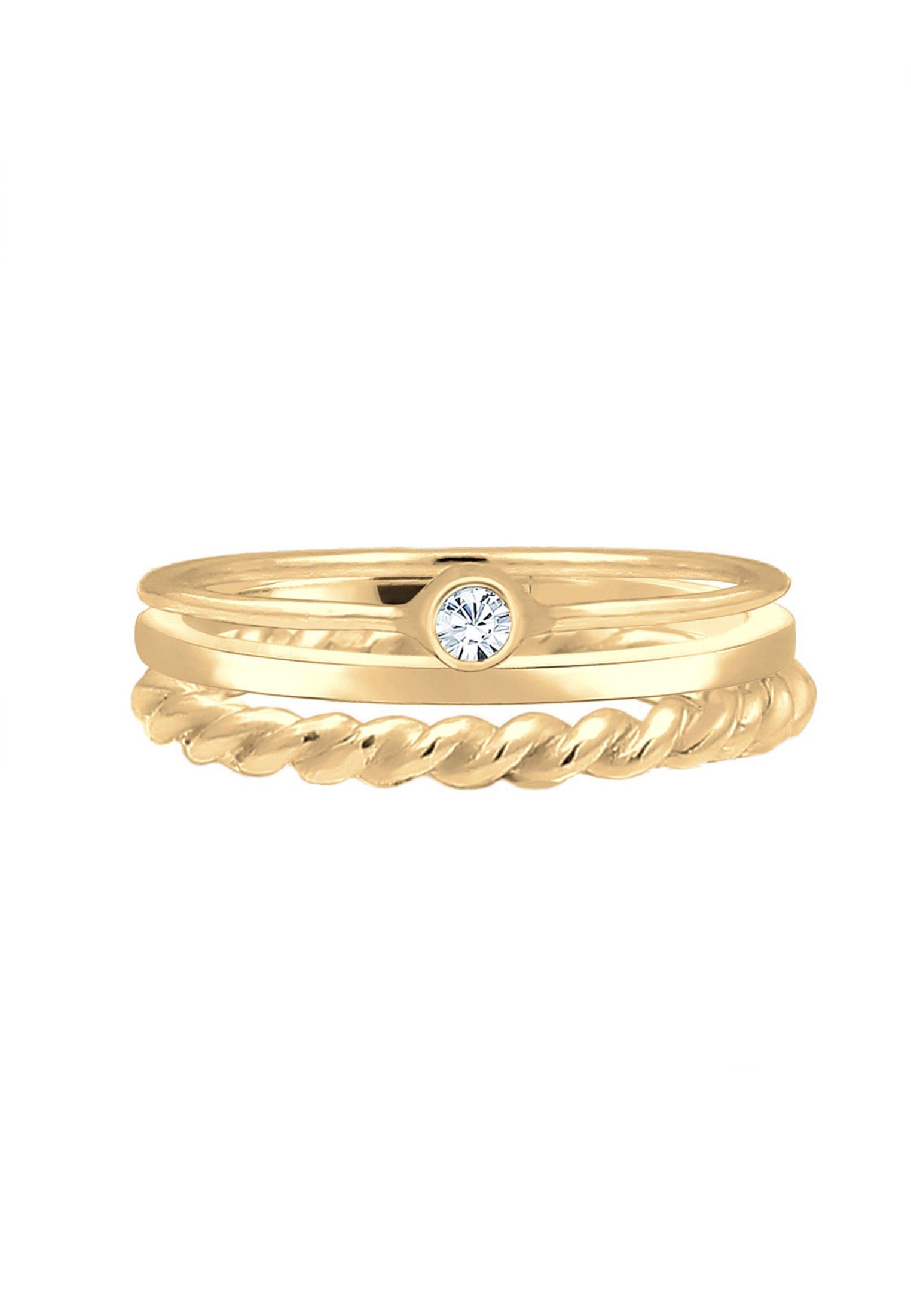 Elli Solitärring Ring-Set mit Kristalle 925 günstig online kaufen