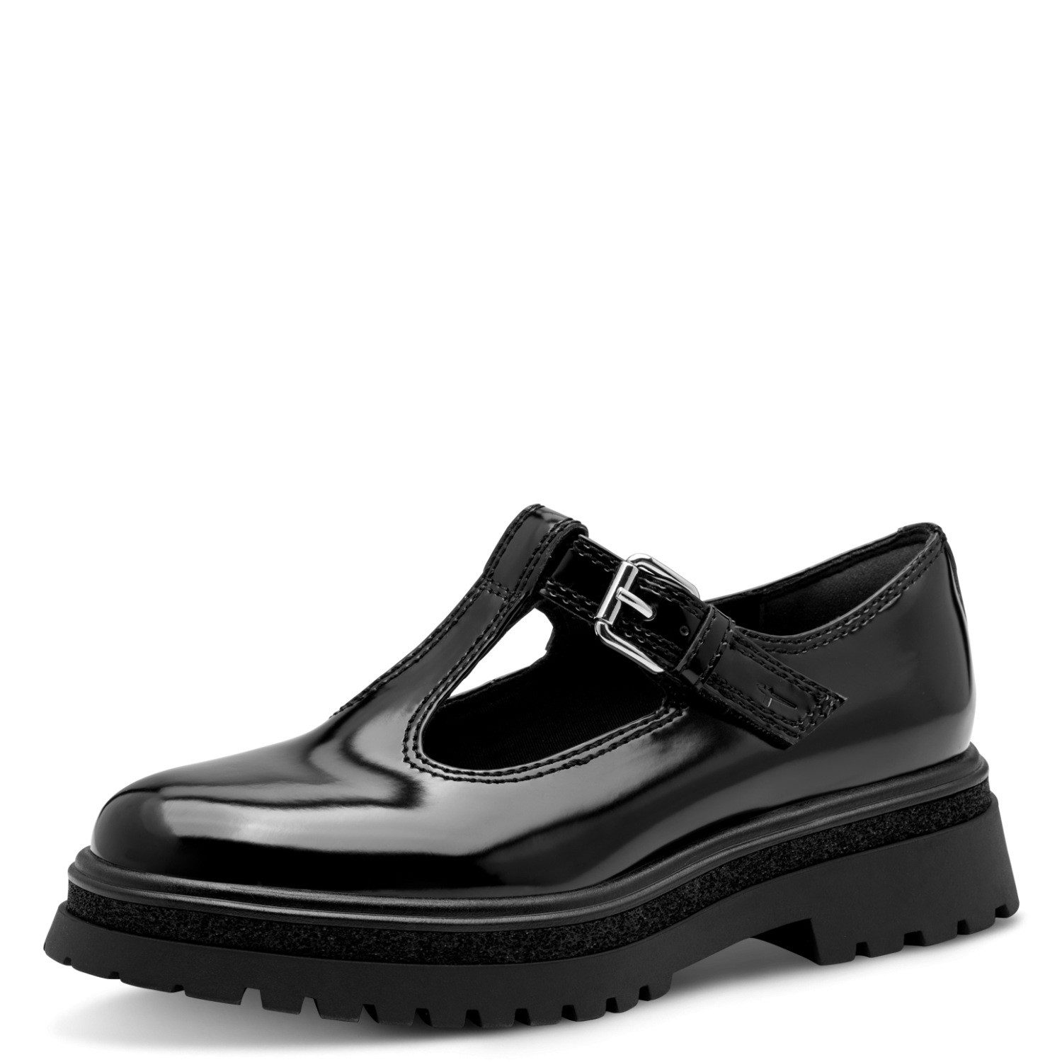 Tamaris Slipper Chunky-Slipper, T-Spangen, Loafer, in veganer Verarbeitung
