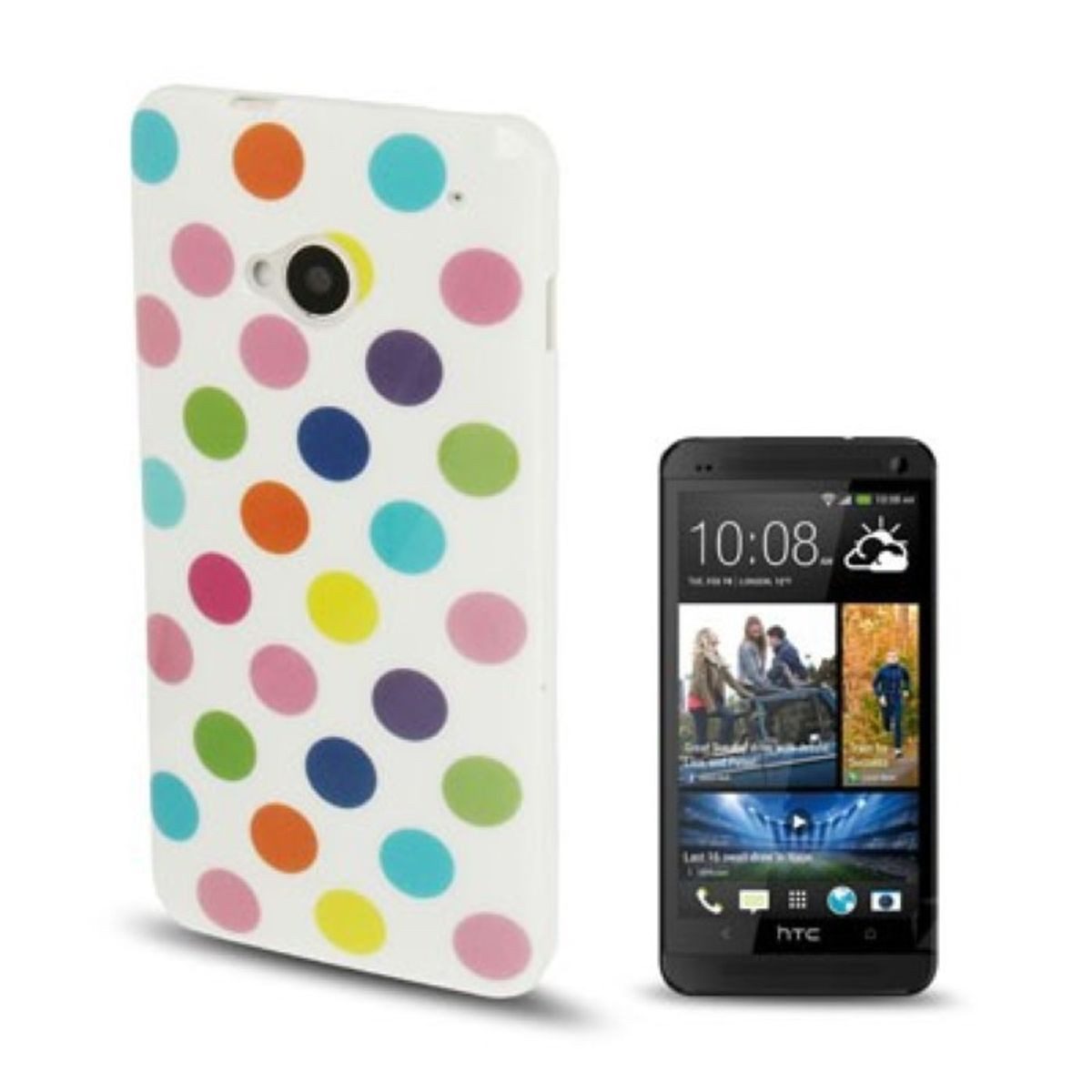 König Design Handyhülle HTC One, HTC One Handyhülle Backcover Weiß