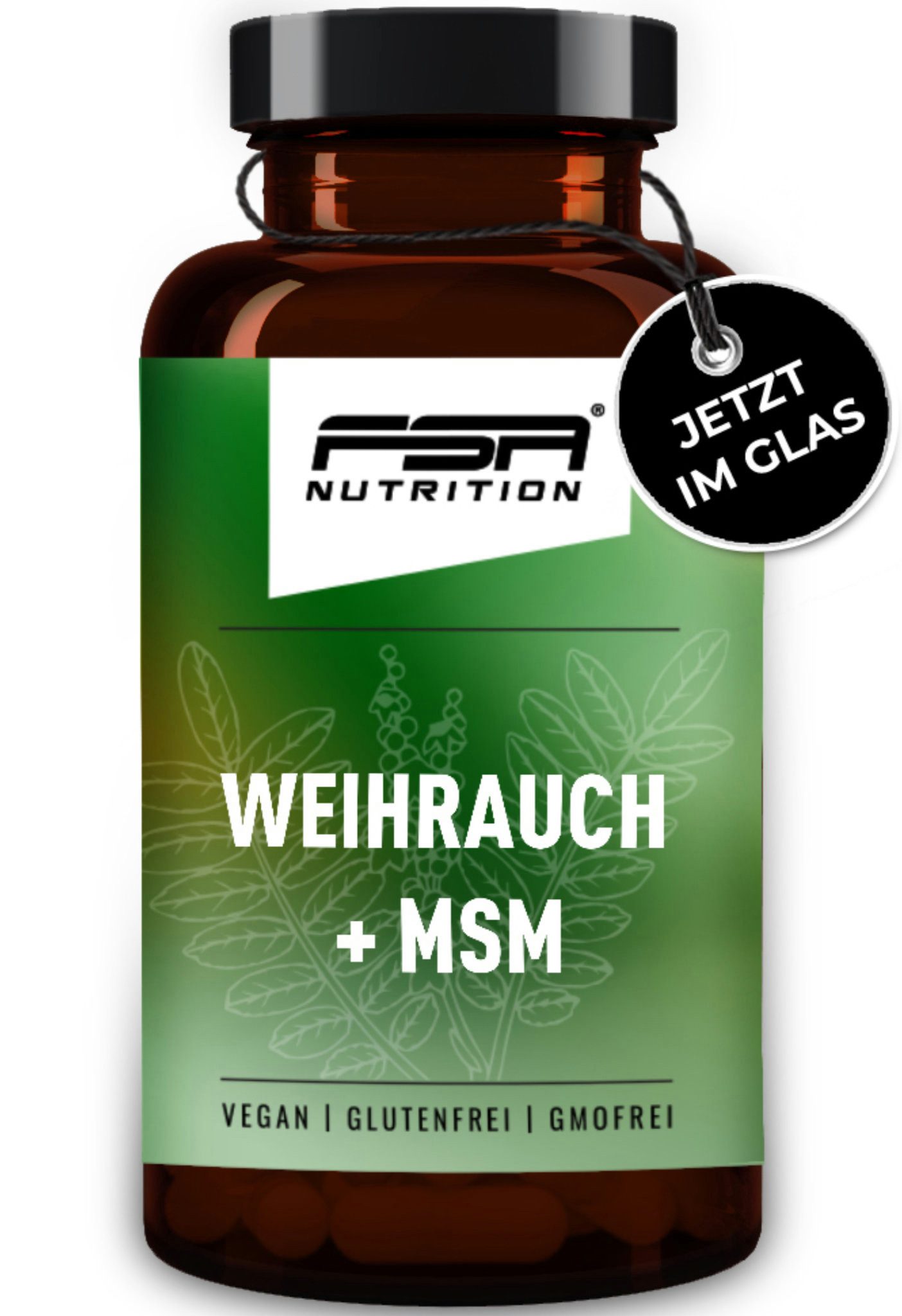 FSA NUTRITION Weihrauch + MSM im Glas Kapseln, 60 St., 56 g