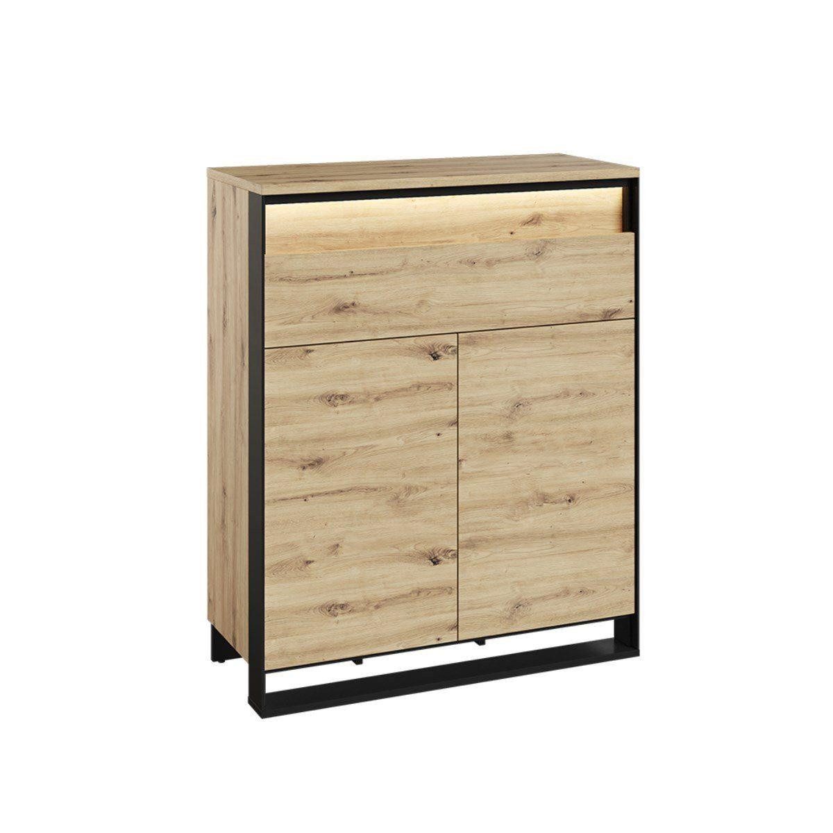 Compleo Kommode LIMA mit zwei Schubladen, push to open Funktion