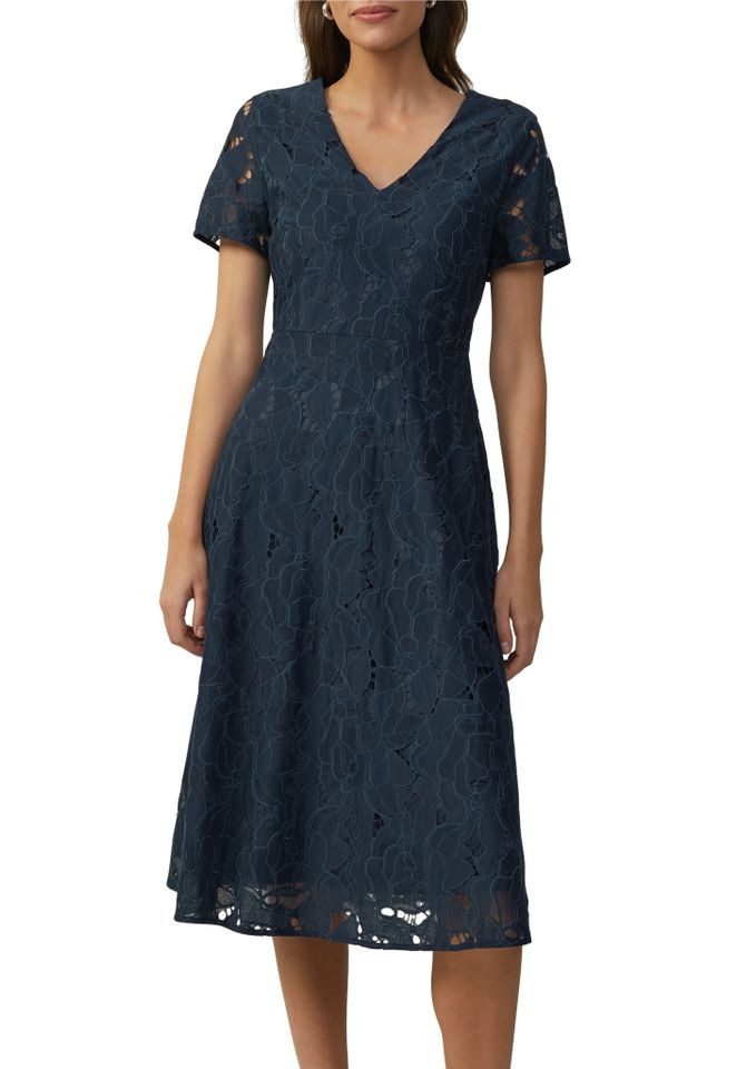 s.Oliver BLACK LABEL Spitzenkleid - Ausgestelltes Midikleid günstig online kaufen