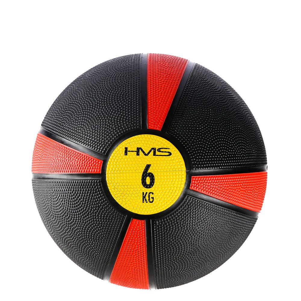 HMS Medizinball Gewichtsball Fitnessball Krafttraining (Spar-Set, 1-St., Ø 24 cm griffig), raue Griffoberfläche, sandgefüllt, stoßfest