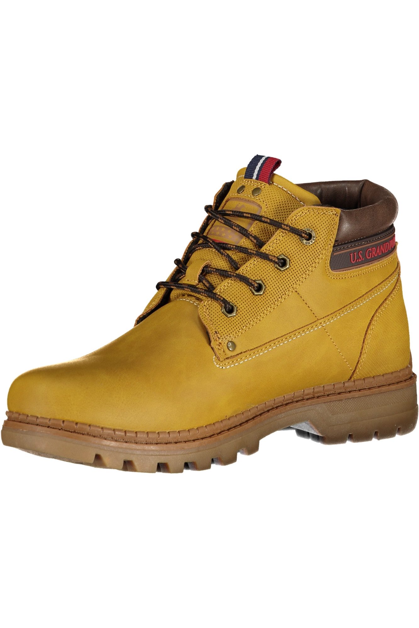 U.S. Polo Stiefelette Herren Stiefelette Gelb mit Schnürsenkeln und