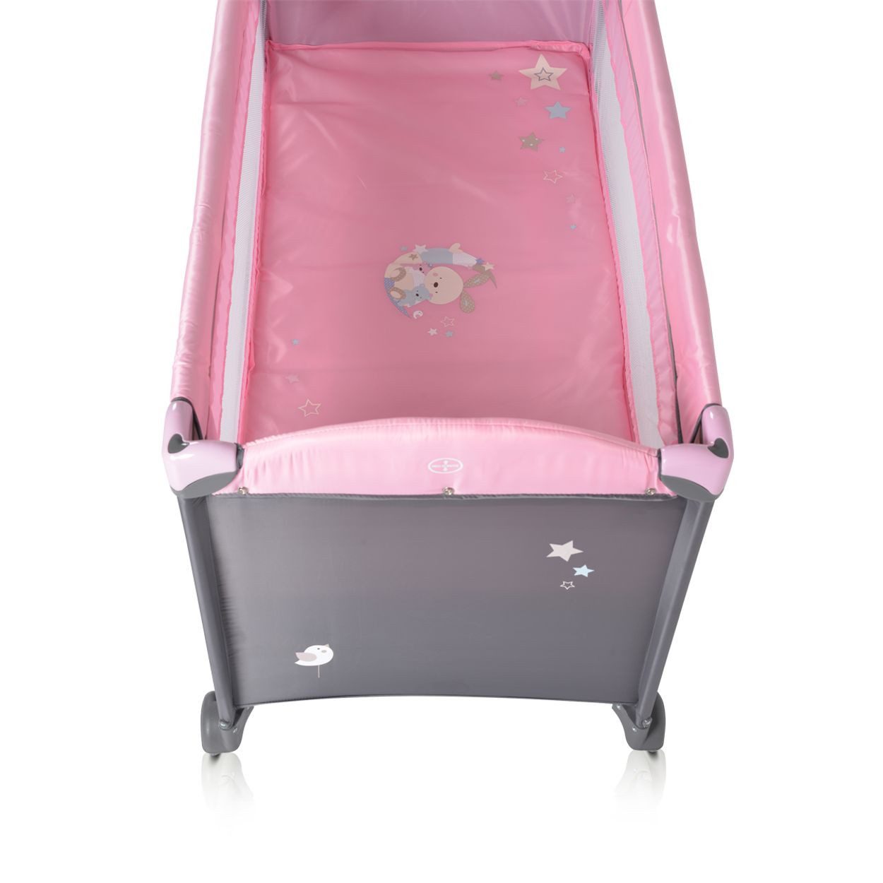 Moni Baby-Reisebett Reisebett Sleepy Rollen, Wickelauflage, Matratze, Spielbogen, Seiteneingang