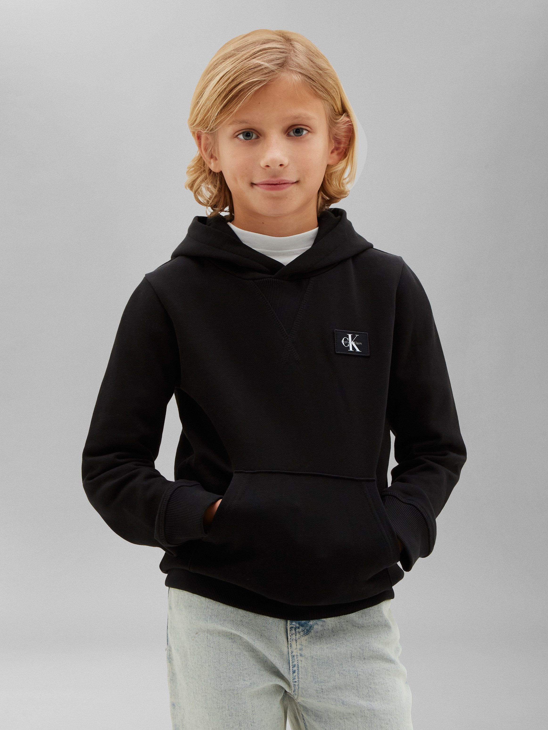 Kapuzensweatshirt TERRY CK WOVEN LABEL HOODIE