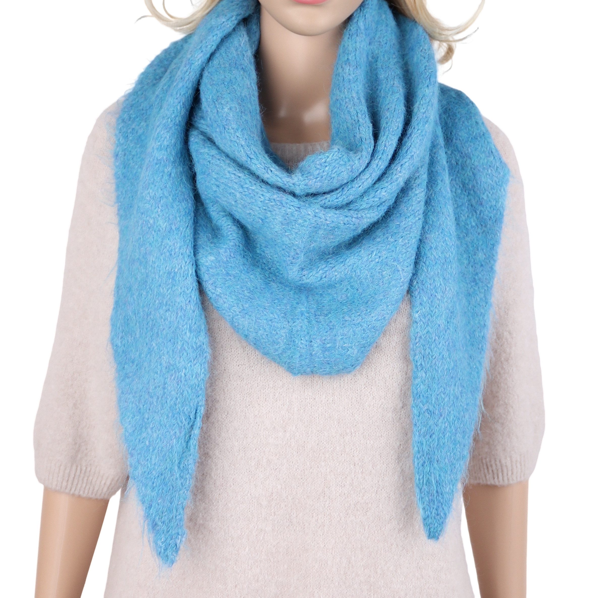 MIRROSI Dreieckstuch Damen superweiches warmes Halstuch 68x180 cm unifarben, (Neue Kollektion Herbst/Winter 2026), 70% Viskose & 30% Wolle, Herbst Winter Schal