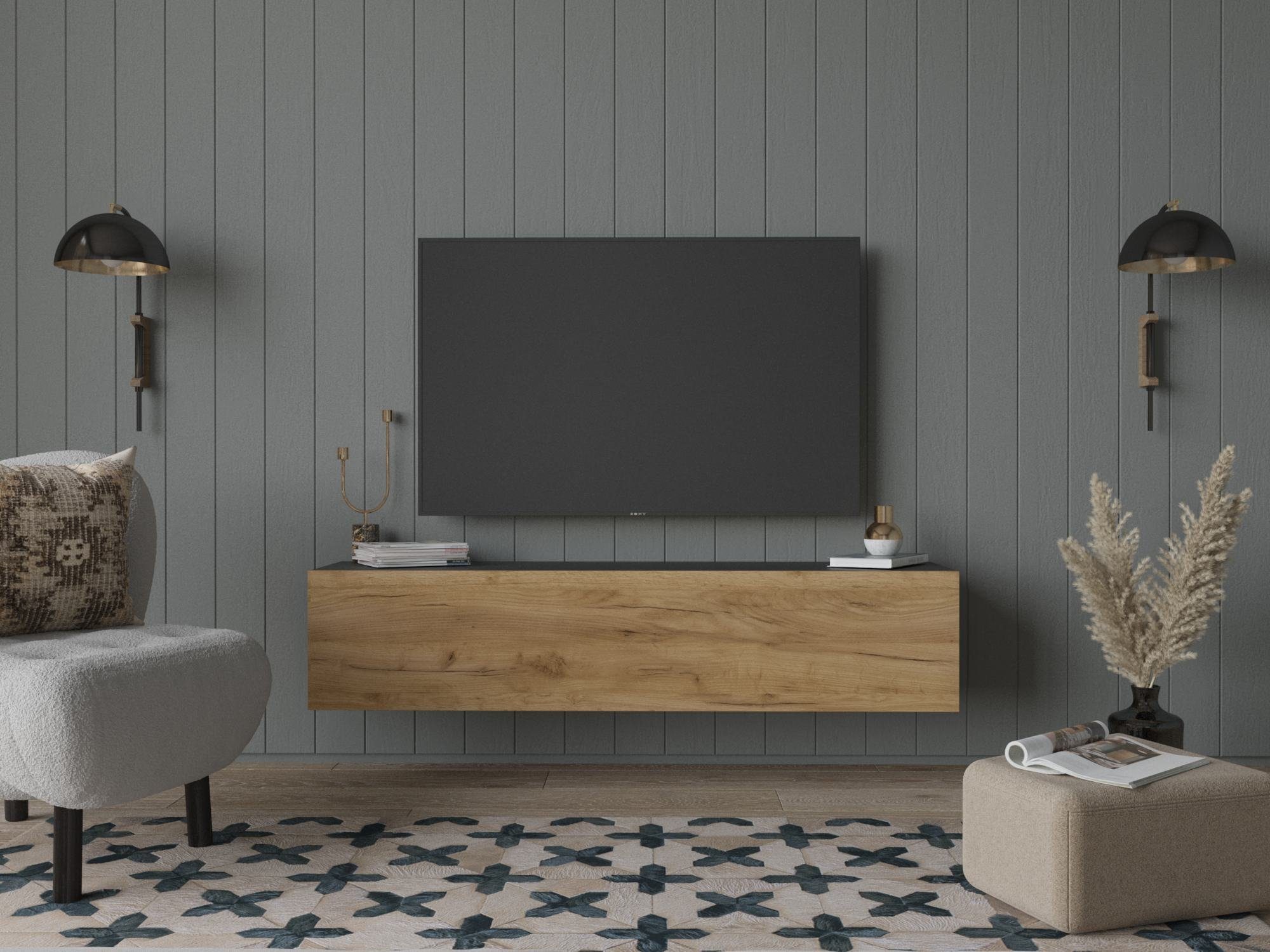 Platan Room Lowboard, Fernsehschrank 105/140/160/210/280cm breit günstig online kaufen