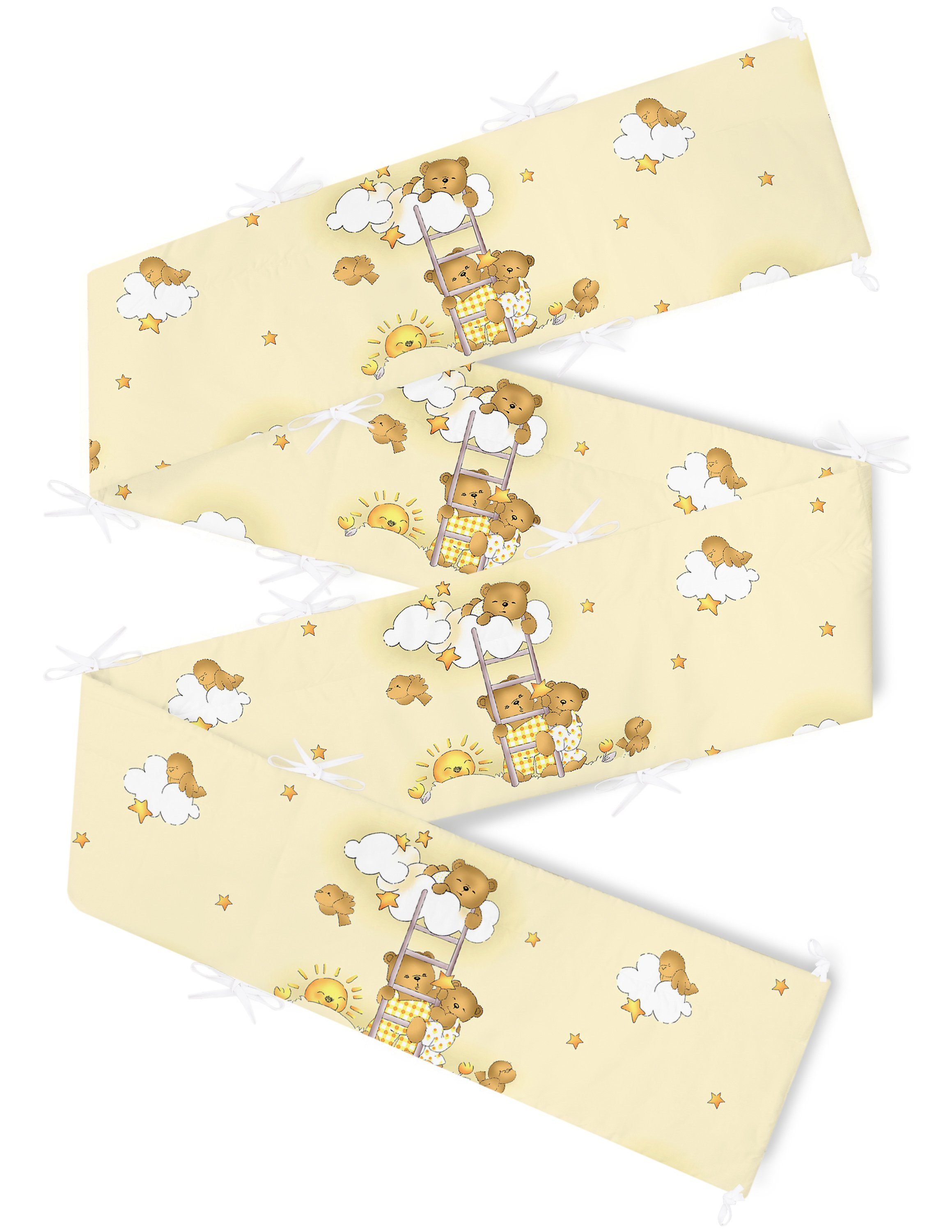 Bettnestchen Bettumrandung 420x30 cm für Babybett 140 x 70 cm geeignet (rundherum)