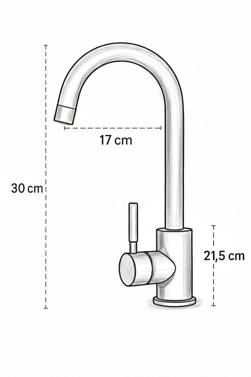 Faizee Furniture Stainless Steel Sink, Stainless Steel Built-in Kitchen Sink, Sink with Drain Fitting + Tap, Rectangular, 76/15 cm