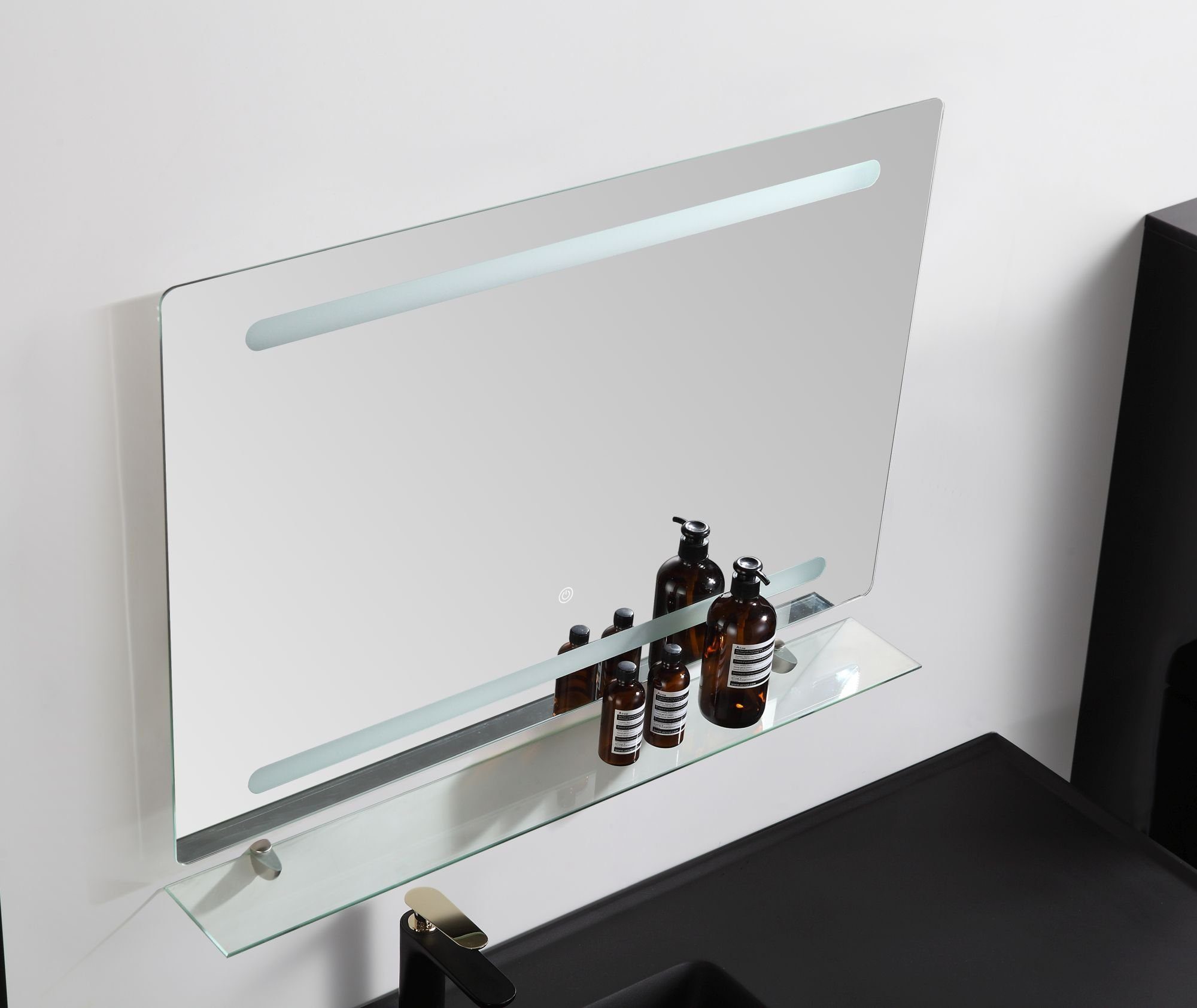 Faizee Möbel Badmöbel-Set Badmöbel Set Schwarz günstig online kaufen