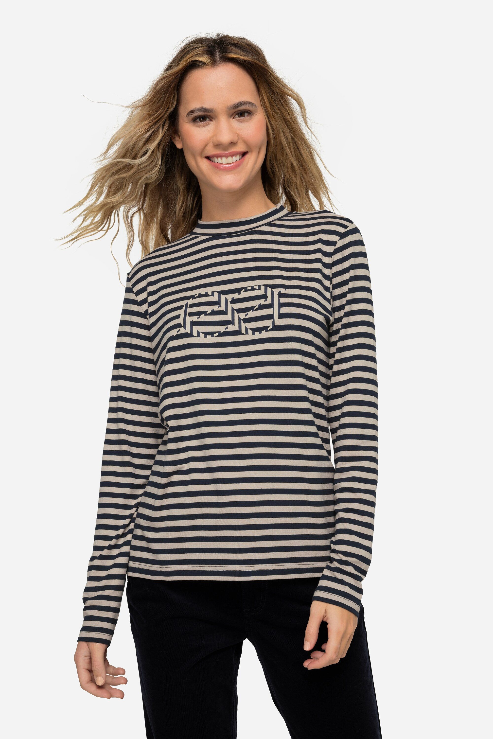 Laurasøn Longsleeve Ringelshirt Laurasøn Logoprint Rundhals günstig online kaufen