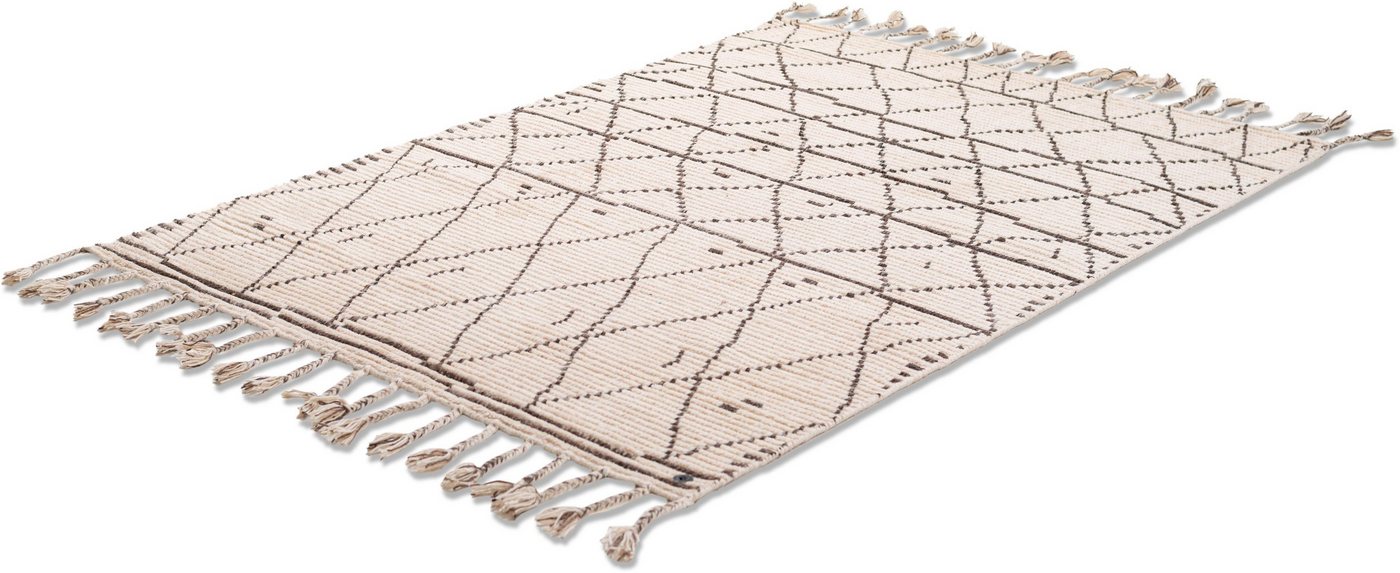 Teppich »Nomad«, TOM TAILOR, rechteckig, Höhe 5 mm, handgewebt, mit Fransen, Boho-Style, Wohnzimmer-kaufen