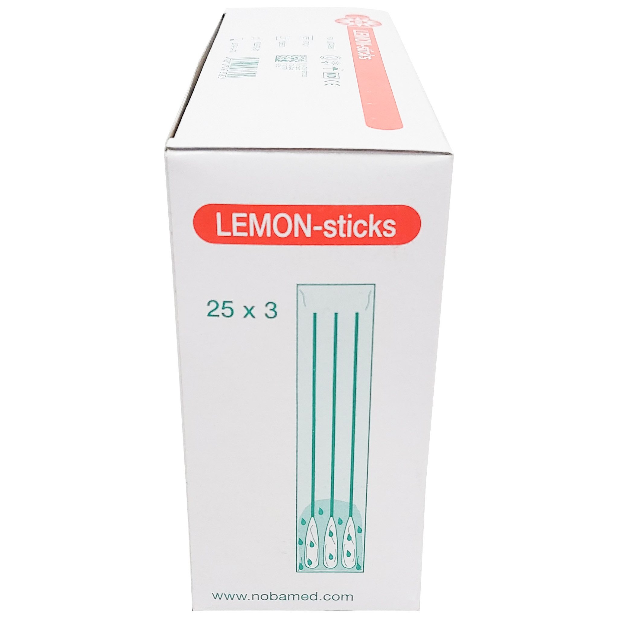 Nobamed Mundpflegecenter Lemon-Sticks Mundpflegestäbchen, 25-tlg.