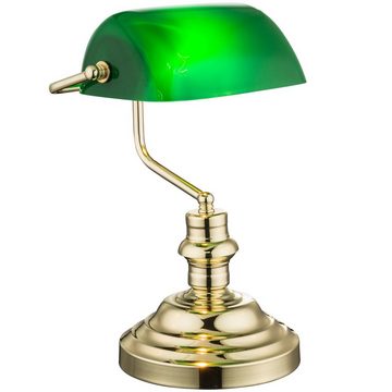 Globo Tischleuchte Tischlampe Tischleuchte Schreibtischlampe retro Banker Lampe grün
