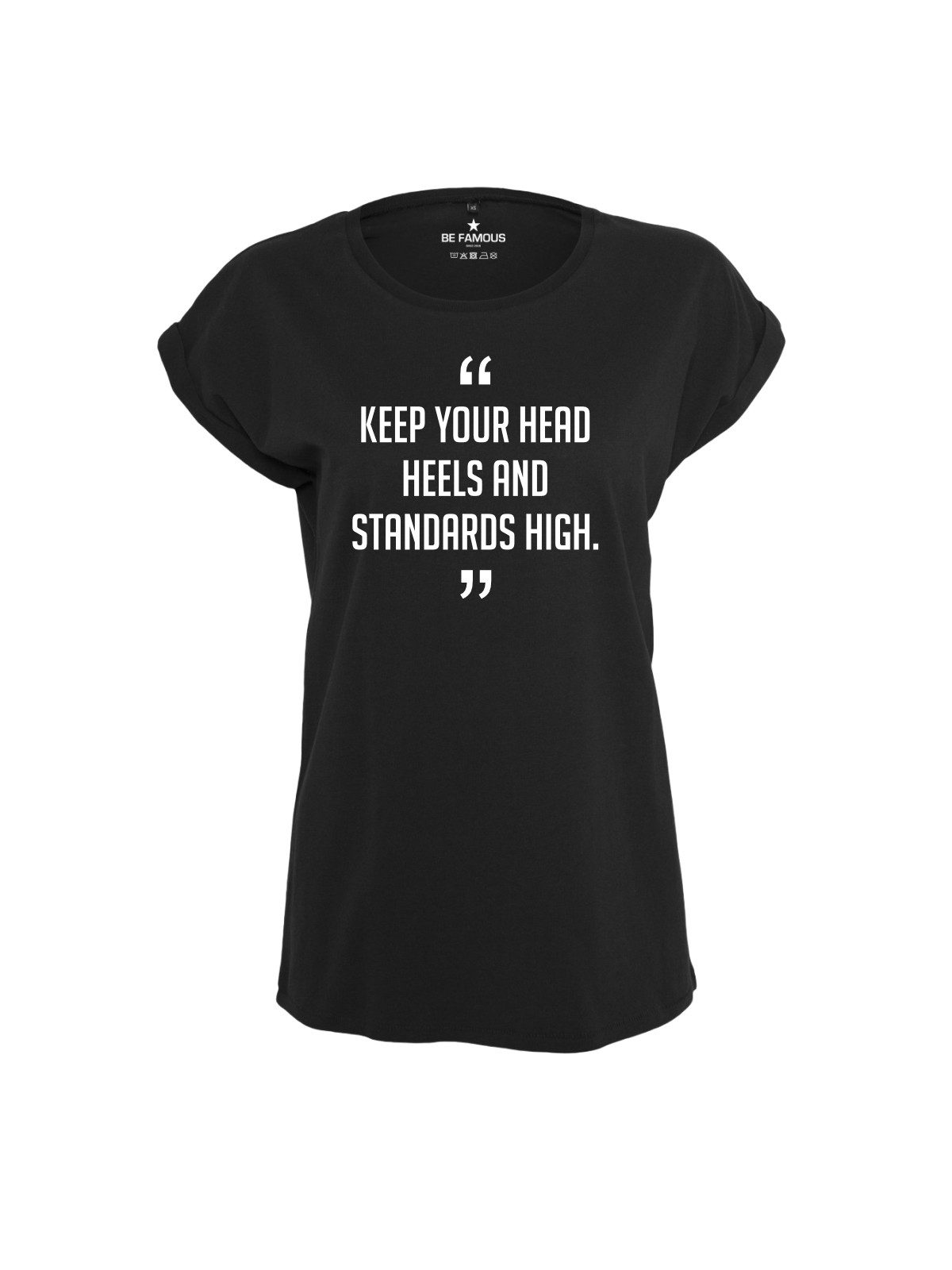 Be Famous Print-Shirt Classic Roll Up KEEPYOU (1-tlg., keine)
