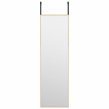furnicato Wandspiegel Türspiegel Golden 30x100 cm Glas und Aluminium