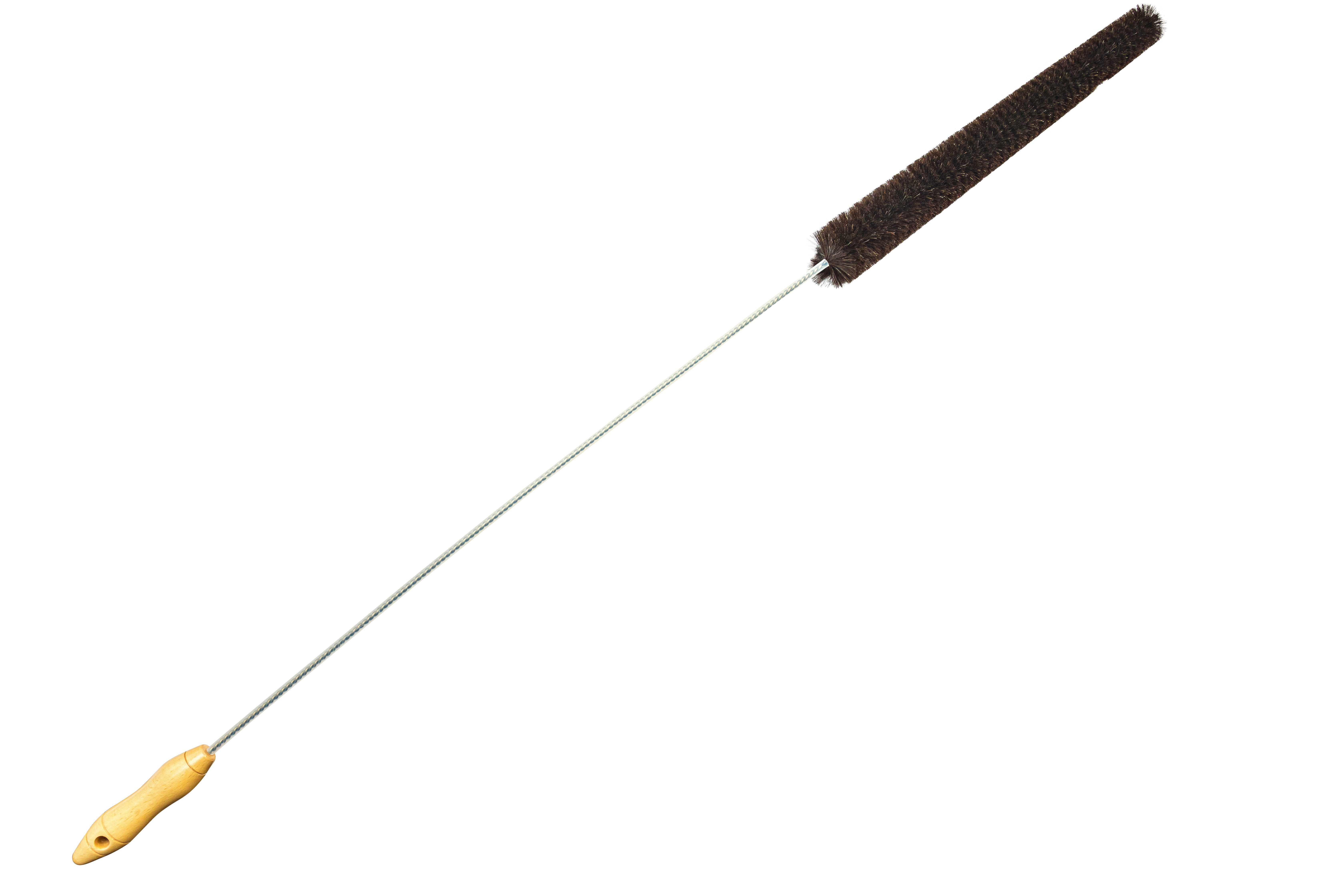 Neustanlo Reinigungsbürste Heizkörperbürste 2.0 mit extra weichen Ziegenhaaren, 2 Meter Länge, Ideal für empfindliche Oberflächen, schwarze Borsten