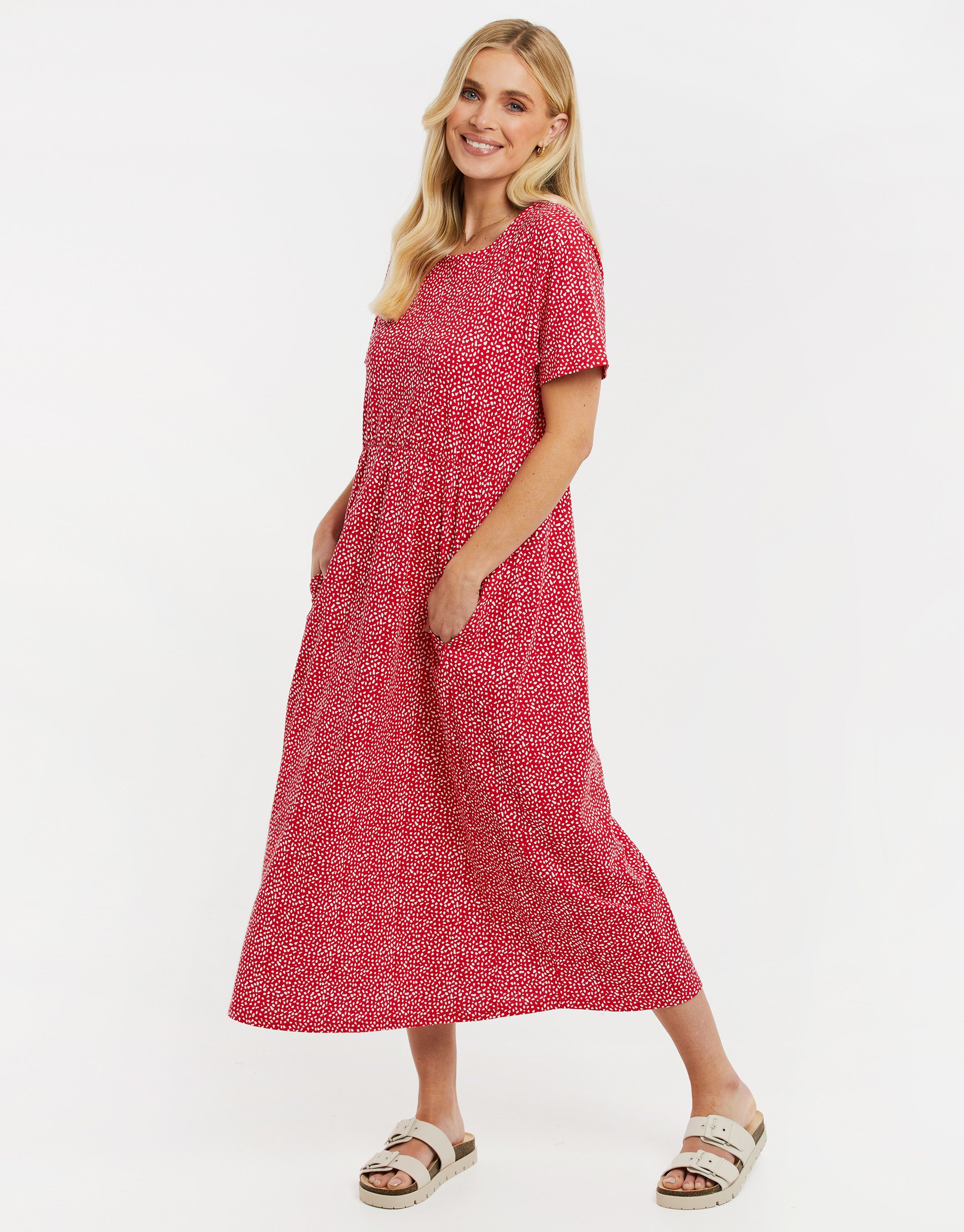 Threadbare Jerseykleid THB Danni Smock Midi Dress W/Pockets (1-tlg) mit kur günstig online kaufen