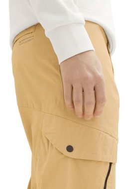 TOM TAILOR Denim Cargohose mit kontrastfarbenem Zipper und Druckknöpfen