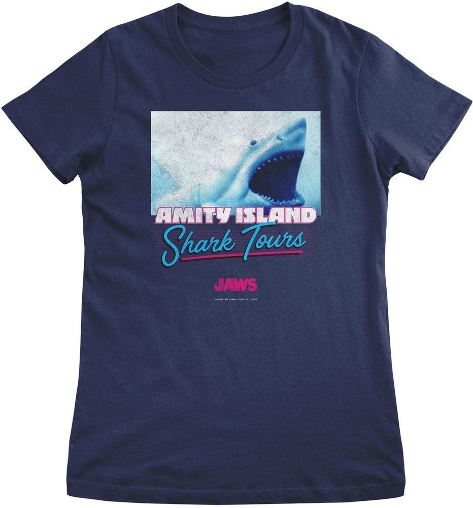 Jaws T-Shirt Jaws - Amity Island Shark Tours Girly Tee