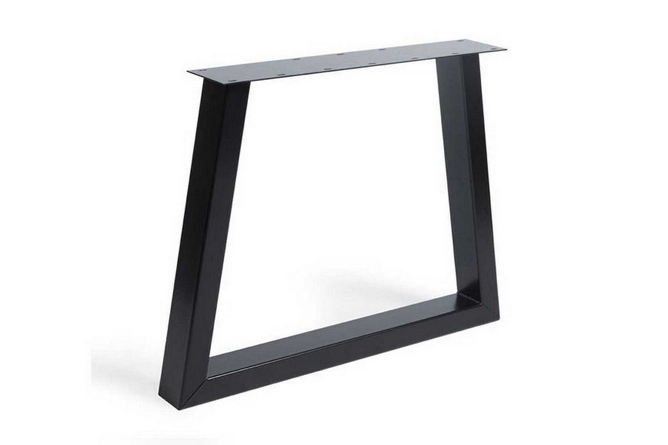 Tischbein Tischgestell Trapez Metall schwarz 2er Set