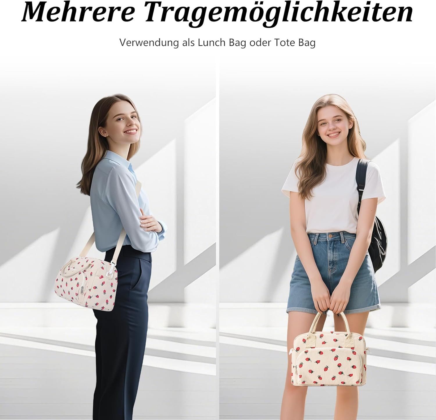 FELIXLEO Kühltasche Kuehltasche Klein 12L Lunchtasche Isoliert Schultergurt Faltbar – Bild 4 von 5