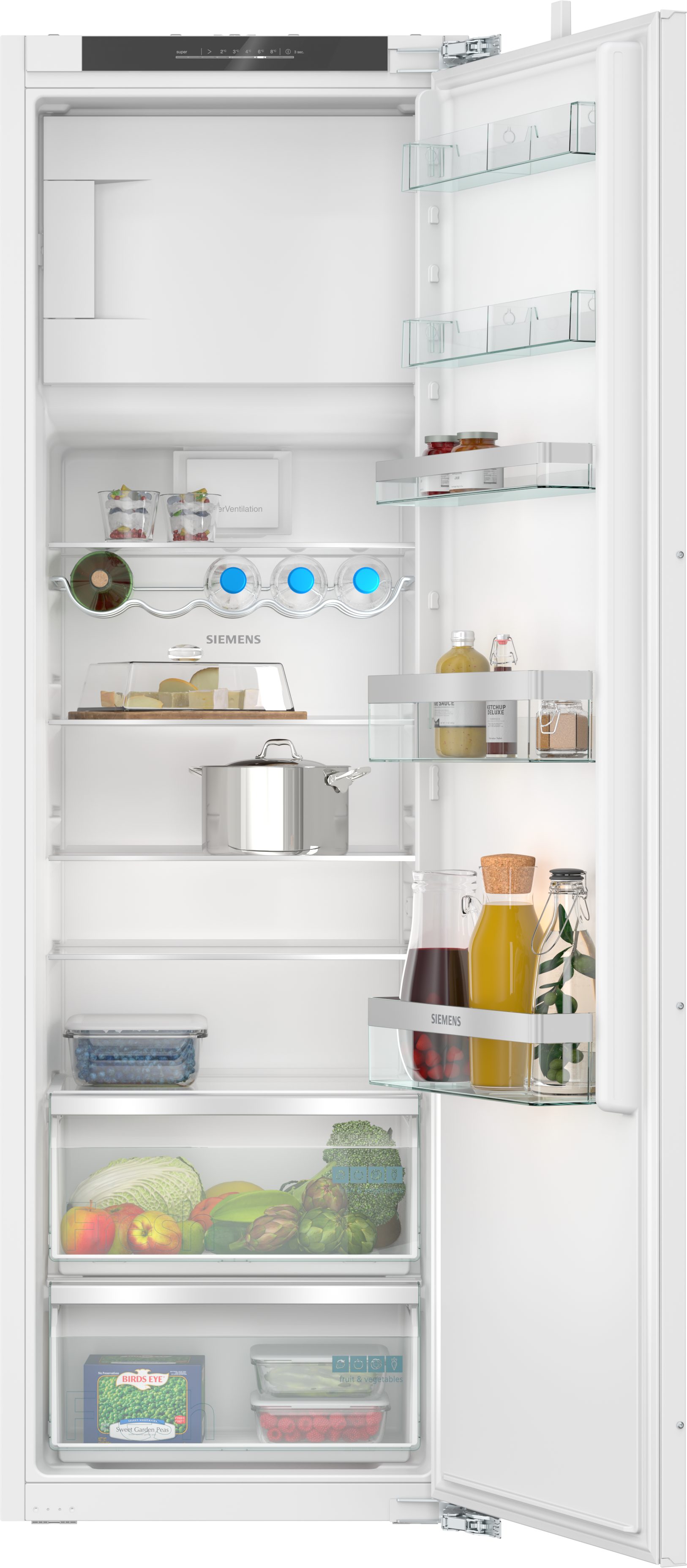 SIEMENS Einbaukühlschrank iQ300 KI82LVFE0, 177,2 cm hoch, 54,1 cm breit, Praktische Schublade für Obst & frische Lebensmittel - freshBox