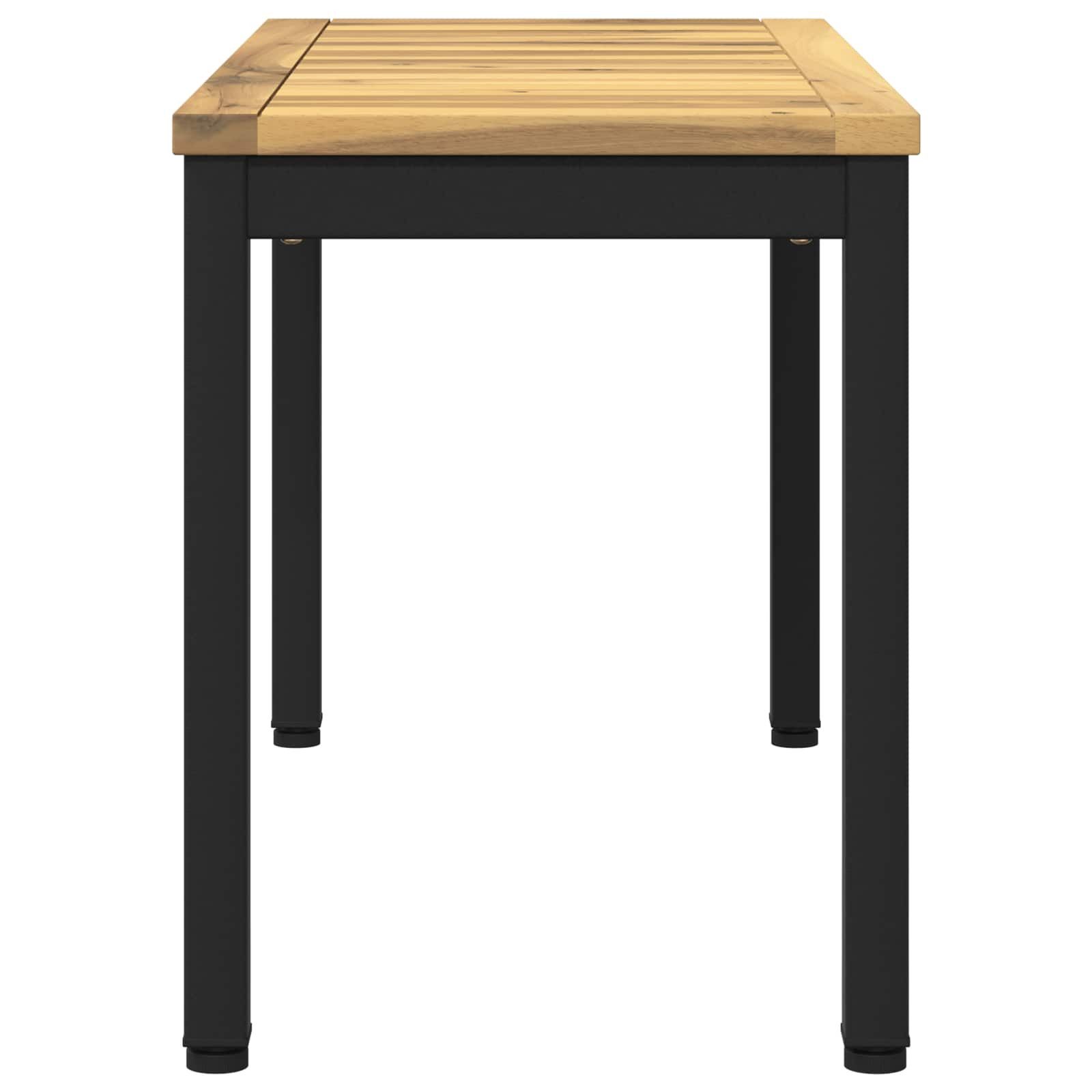 vidaXL Gartenbank Gartenbank 80,5 x 35 x 45 cm Massivholz Weiß und Schwarz (1-St)