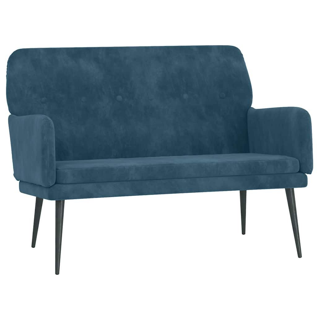 furnicato Sitzbank Bequeme Blau 108 x 79 x 79 cm aus Samt und Metall (1-St)
