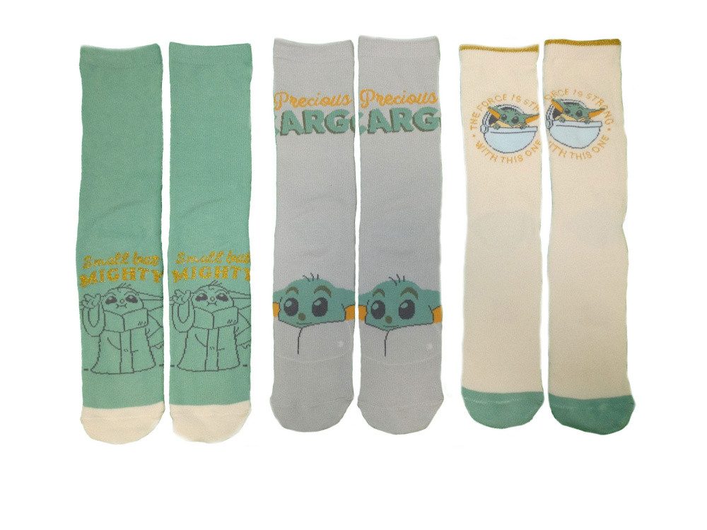 Heroes Inc Socken Star Wars The Mandalorian Socken 3er-Pack Grogu S-M