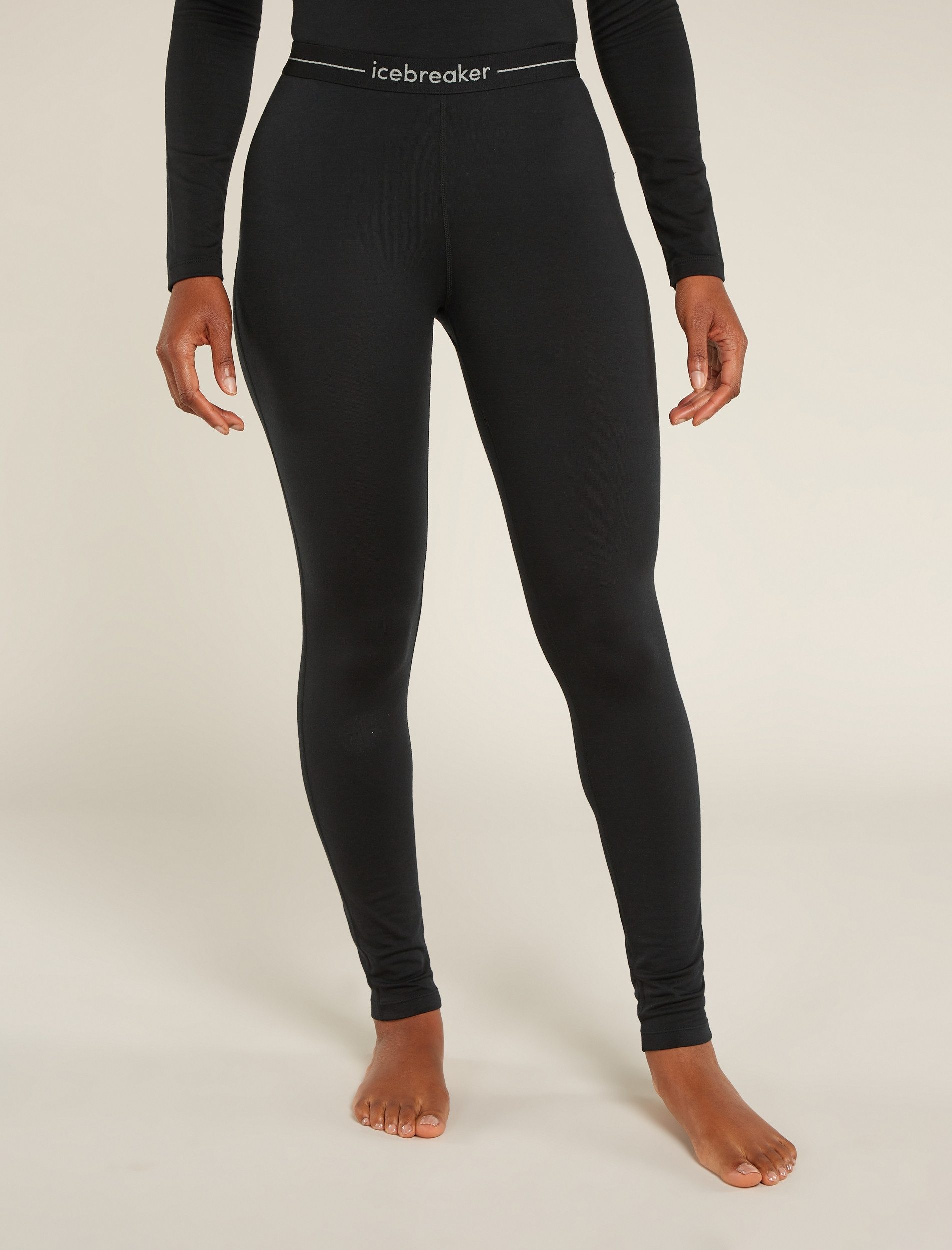 Icebreaker Sommerkleid W Mer Core Heavyweight Leggings BLACK