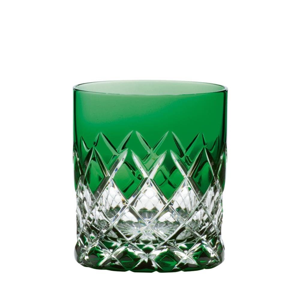 ARNSTADT KRISTALL Whiskyglas Venedig smaragd grün (9cm) - Kristallglas mundgeblasen · handgeschliff, Kristallglas