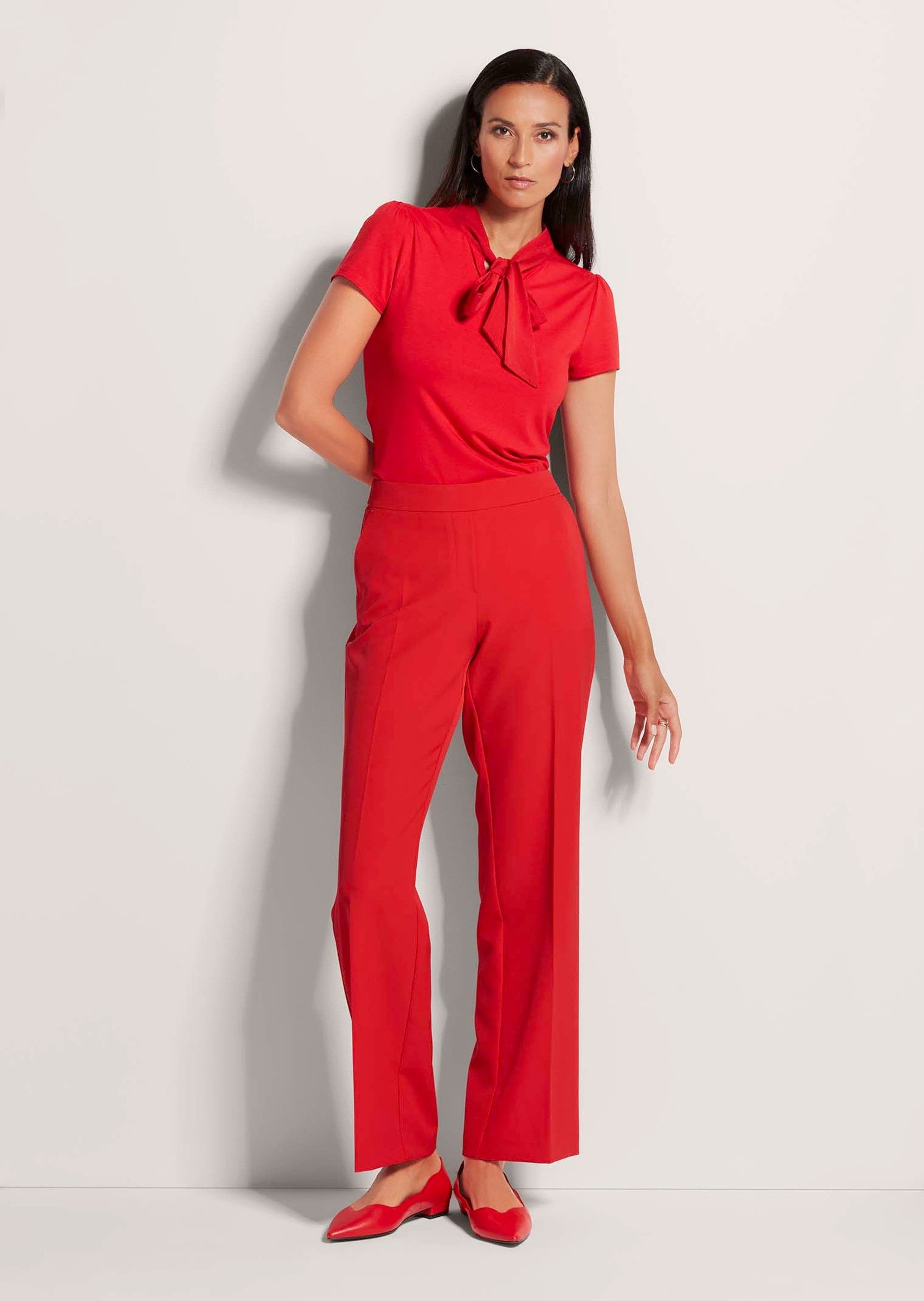 MADELEINE Stoffhose Elegante Damenhose mit Bügelfalten Weite Hose mit beque günstig online kaufen