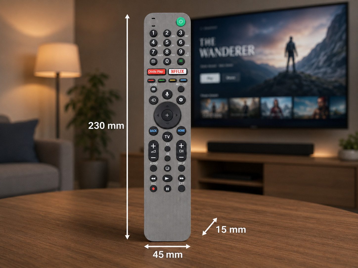 azurano Ersatz für SONY RMF-TX600E 149354811 149354822 VOICE Universal-Smart-TV-Fernbedienung