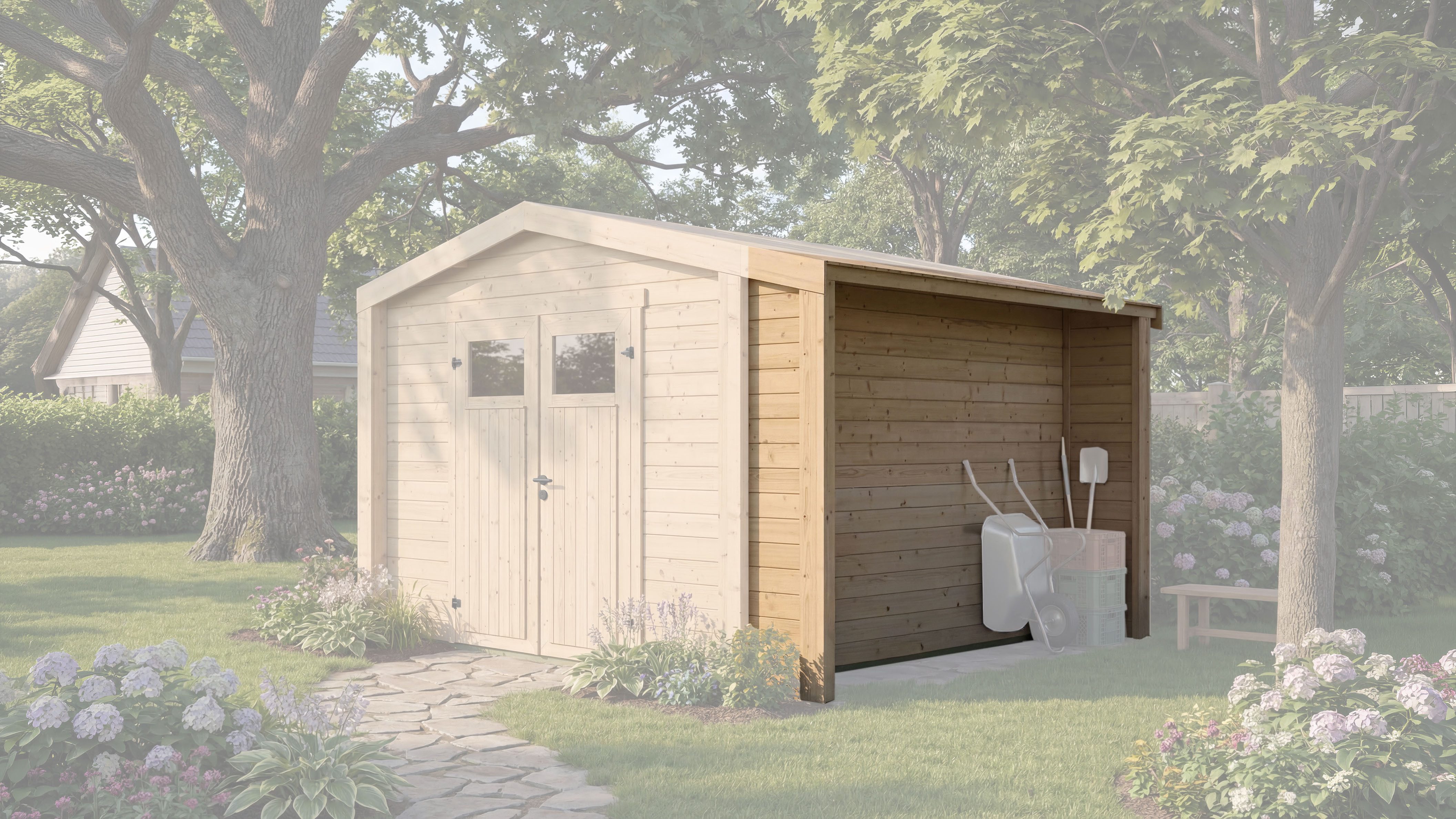 weka Gartenhaus-Anbaudach optionale Erweiterung für Gartenhaus Killarney, BxT: 314x56 cm