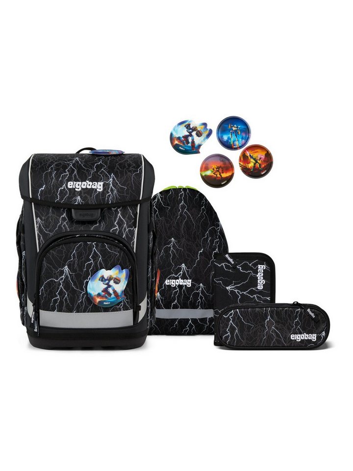 ergobag Schulranzen cubo light Set (5-tlg., 5-teiliges Set), wiegt nur 780g