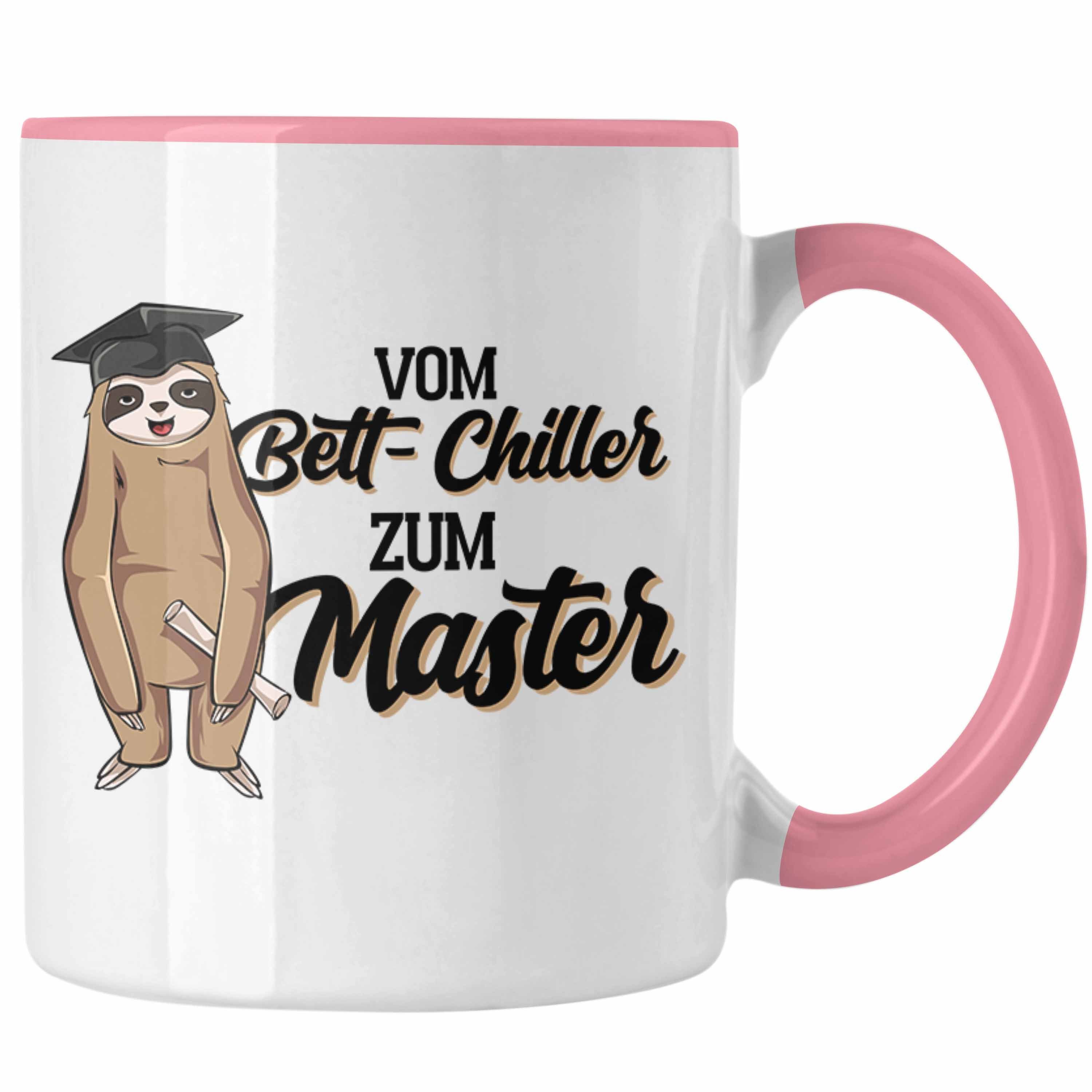 Trendation Tasse Lustige Faultier Master Tasse Vom Bett Chiller Zum Master Abschluss Pr Rosa