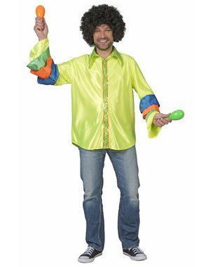 Funny Fashion Kostüm Buntes Brasilianer Samba Hemd für Herren, Neon Ge