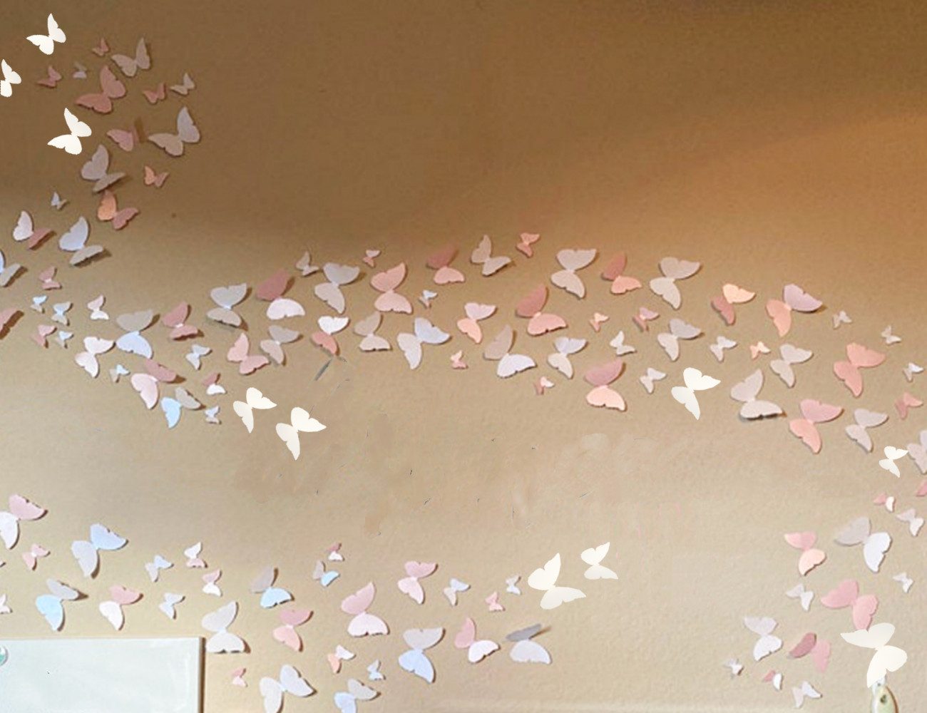 XDeer 3D-Wandtattoo 2 Set 3D Schmetterling Wandaufkleber, Simulation Schmetterling