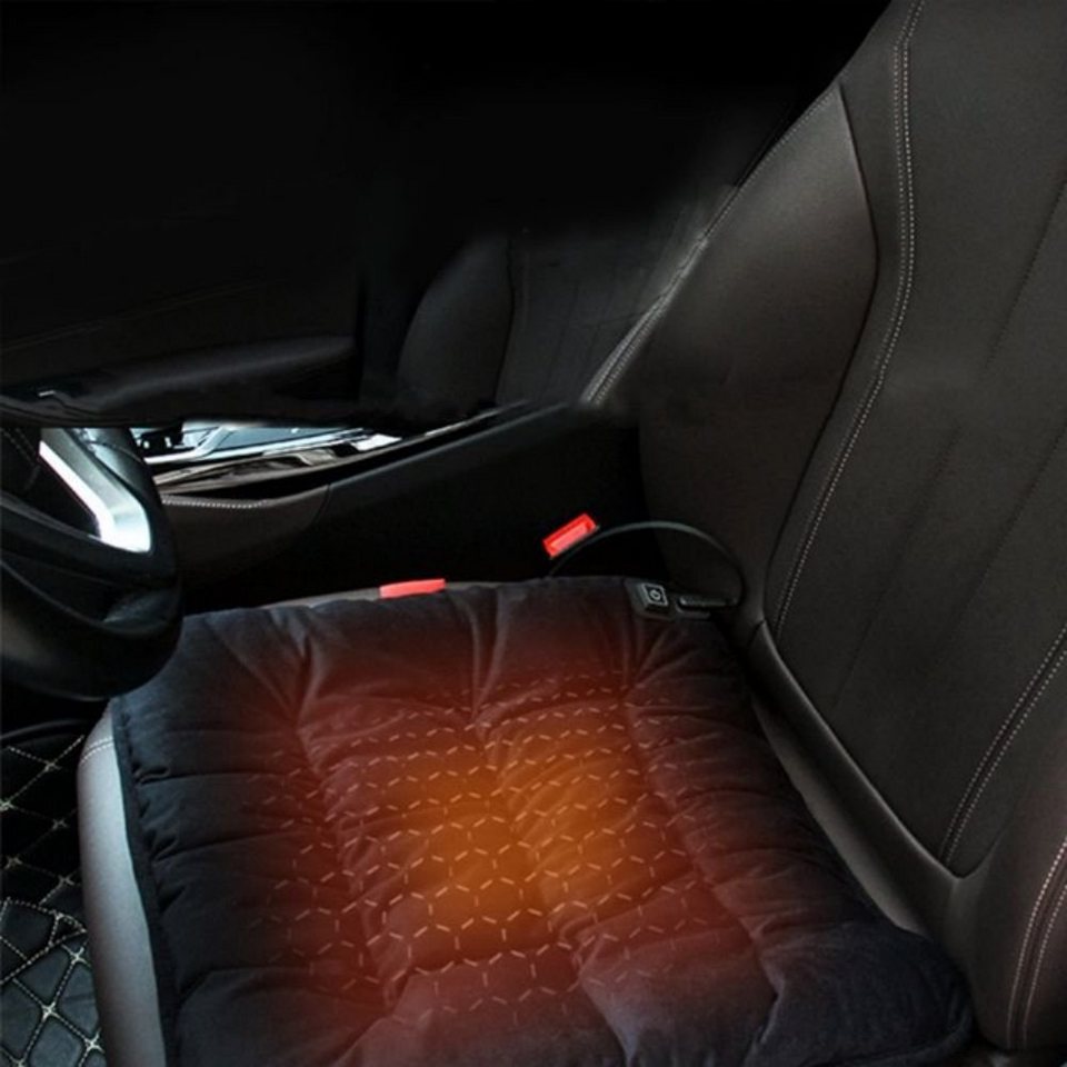 JOYOLEDER Heizkissen USB beheiztes Sitzkissen beheizt,faltendes beheiztes  Sitzkissen, 3-Stufen der Temperatureinstellung,für Büro Auto