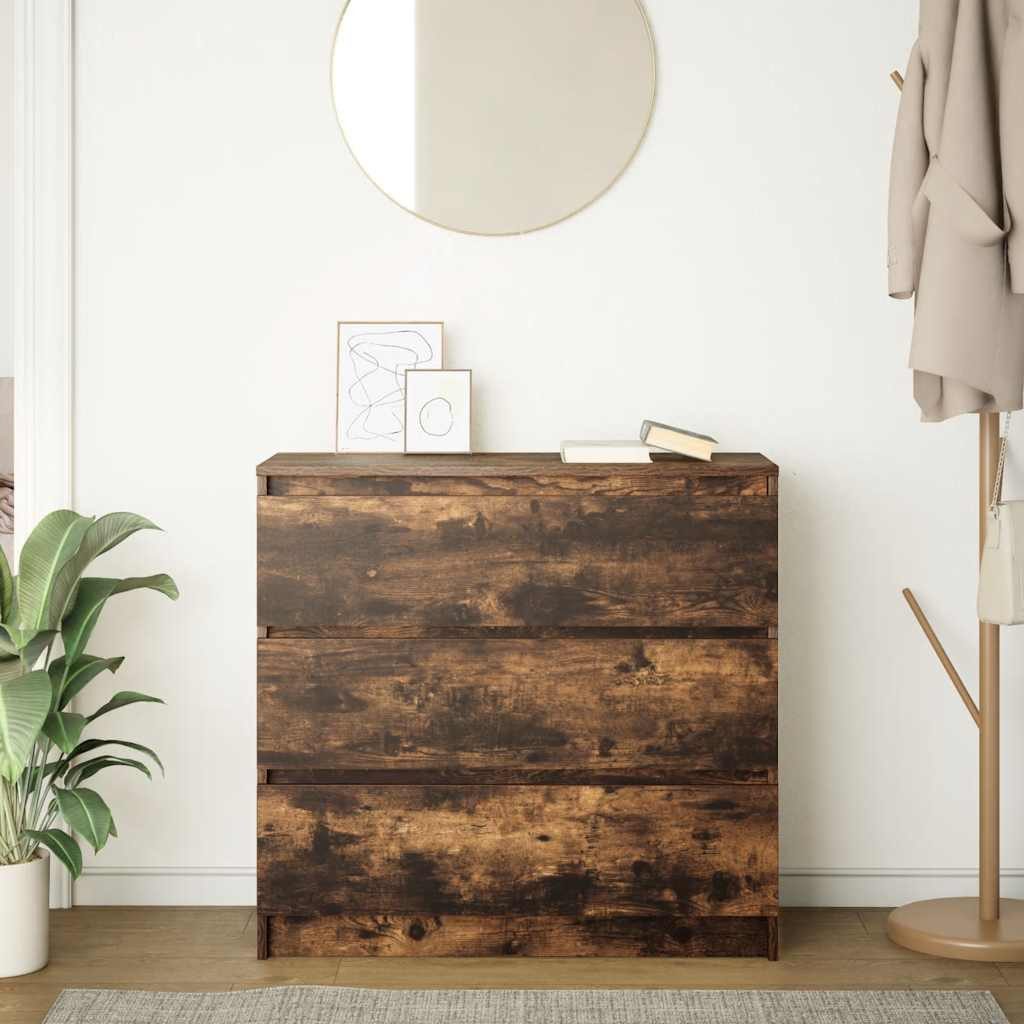vidaXL Sideboard Sideboard Räuchereiche 80x35x76 cm günstig online kaufen