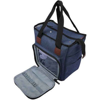 Jormftte Aufbewahrungstasche »Häkeltasche tragbare Stricktasche Aufbewahrungstasche Wolle Weben Handtaschen mit mehreren Taschen Griff Stricknadeln Häkelzubehör«