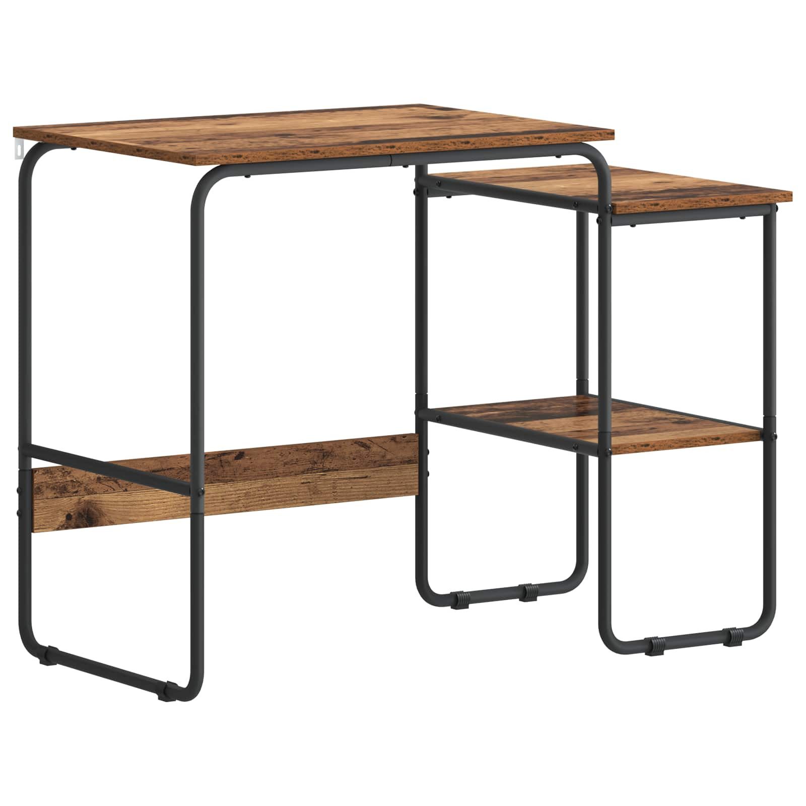 vidaXL Schreibtisch Schreibtisch mit Stauraum Altholz 100 x 50 x 75 cm (1-St)