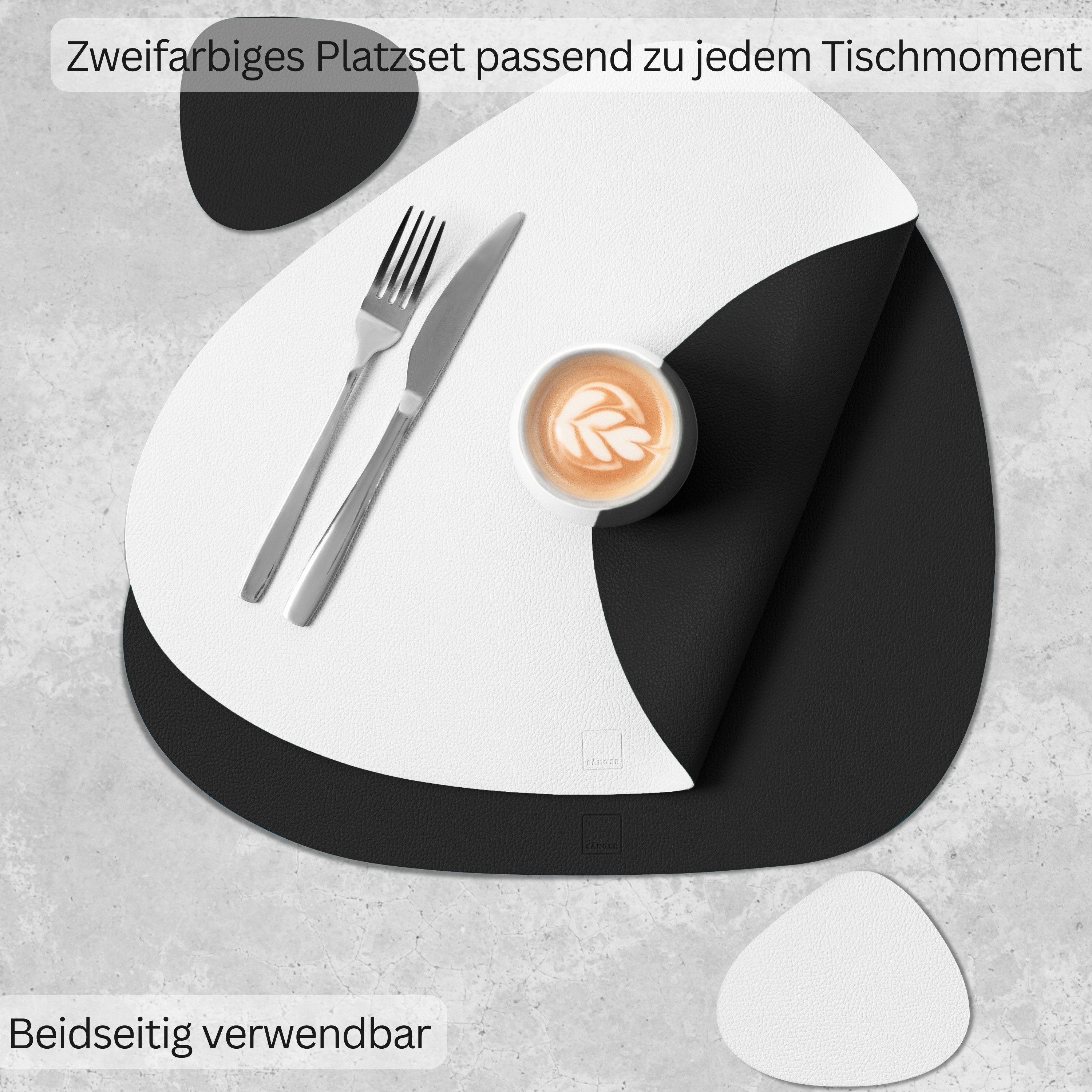 SÄNGER Platzset aus Kunstleder, (Set, 12-St., aus Platzdeckchen und Unterse günstig online kaufen