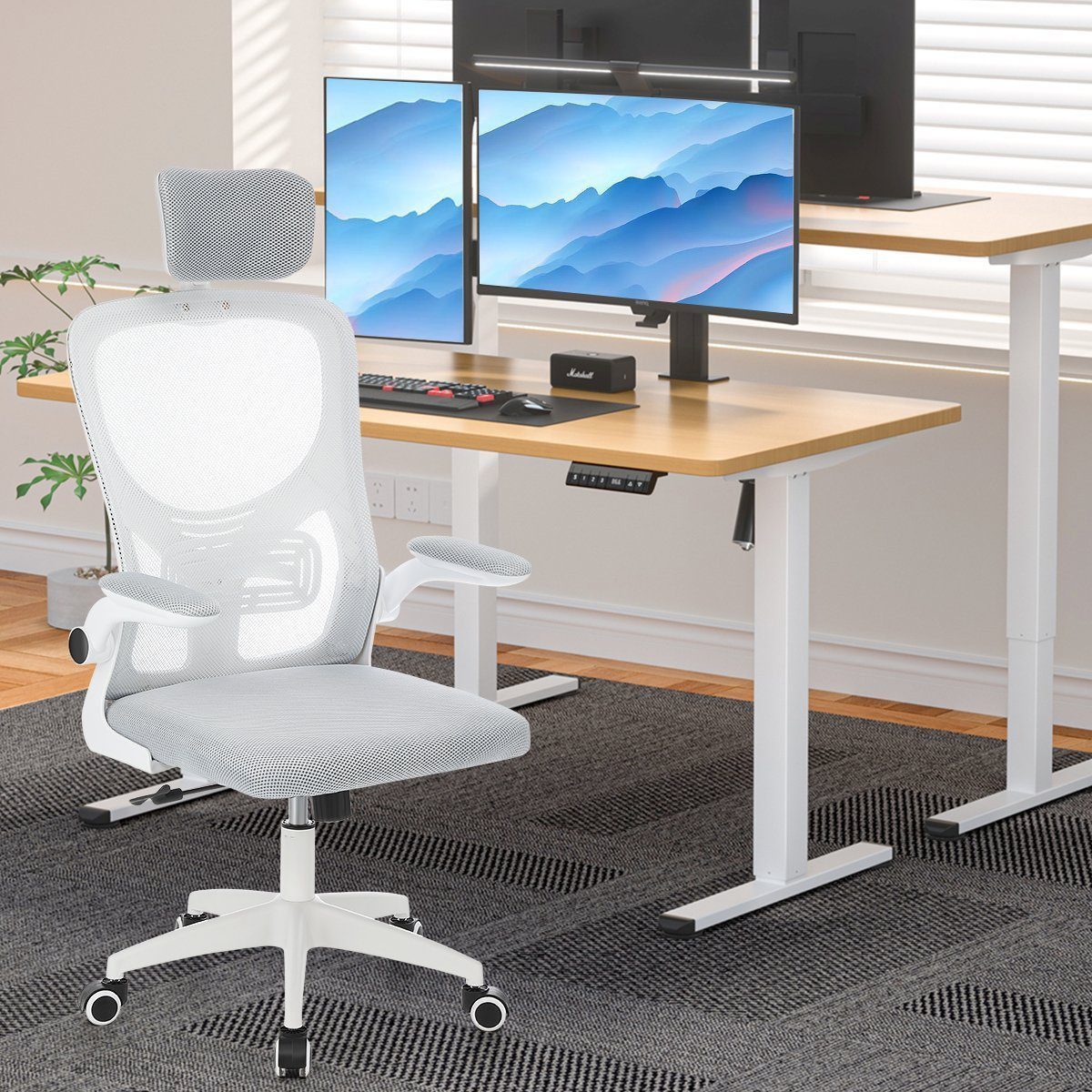 LETGOSPT Bürostuhl Ergonomisch Computerstuhl, Chefsessel, Drehstuhl, günstig online kaufen