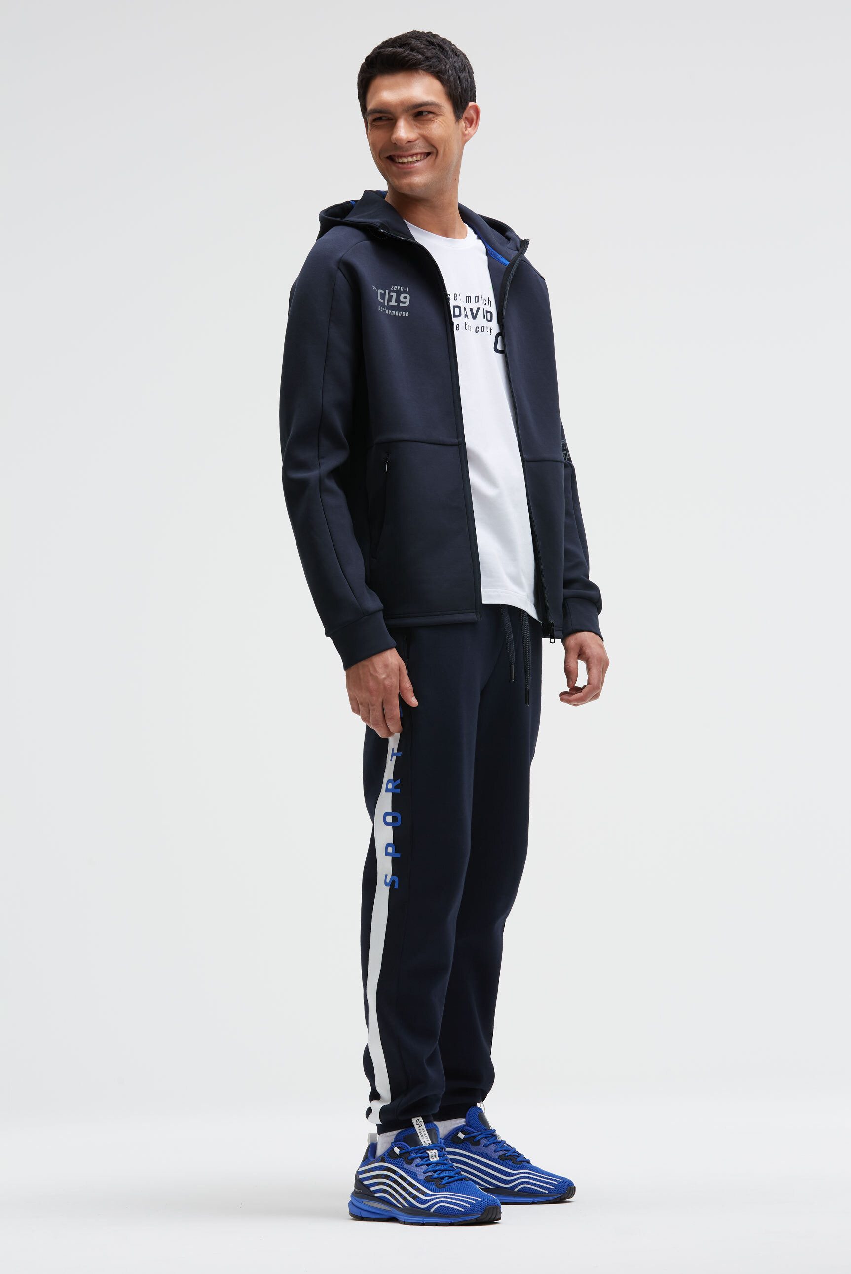 CAMP DAVID Kapuzensweatjacke mit reflektierenden Details