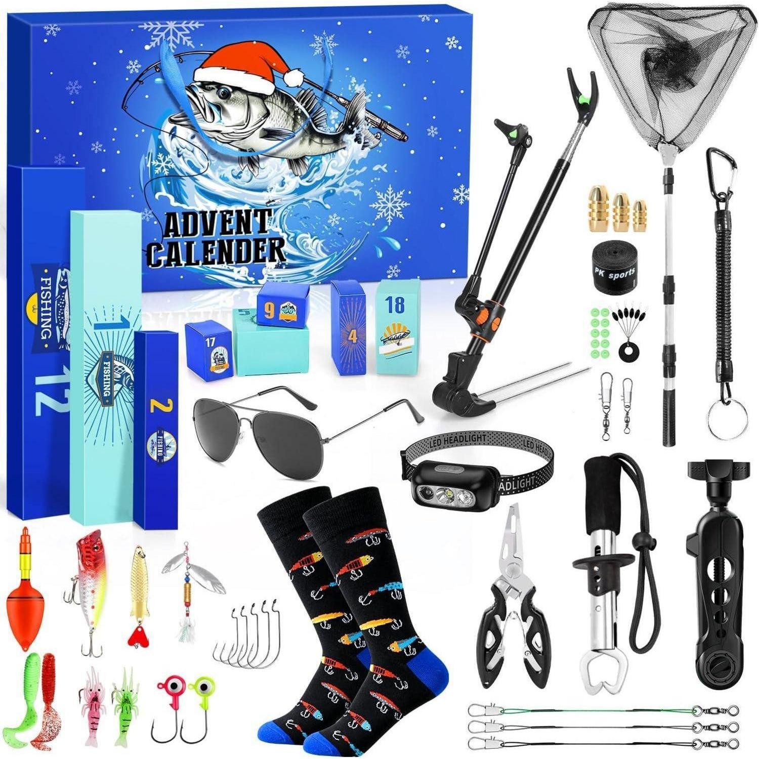 LuxusKollektion Adventskalender Adventskalender 2026 für Männer Teenager Jungen Angeln Werkzeug