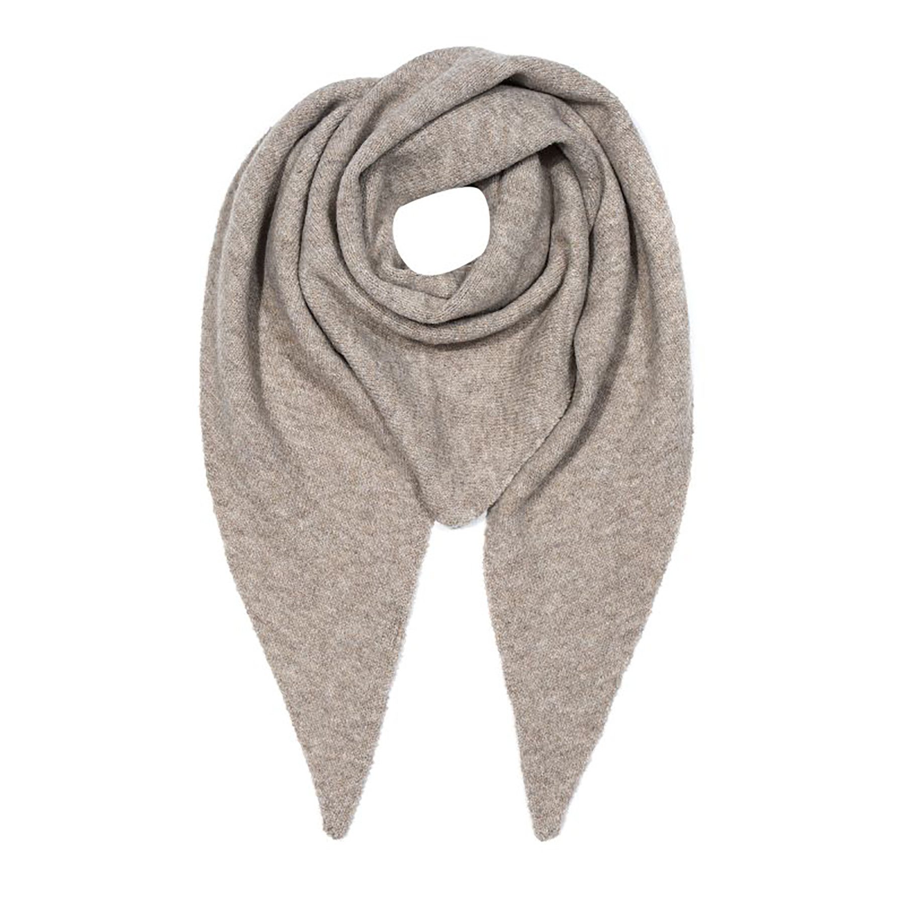 Faera Modeschal Melierte Strickstruktur Spitze Enden für Damen, (1-St), Feine Strickstruktur, Spitze Enden, Flexibel Drapierbar